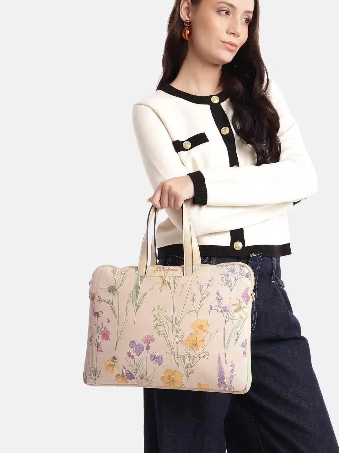 Buy Van Heusen Women Floral Printed 14 Inch Laptop Bag Laptop