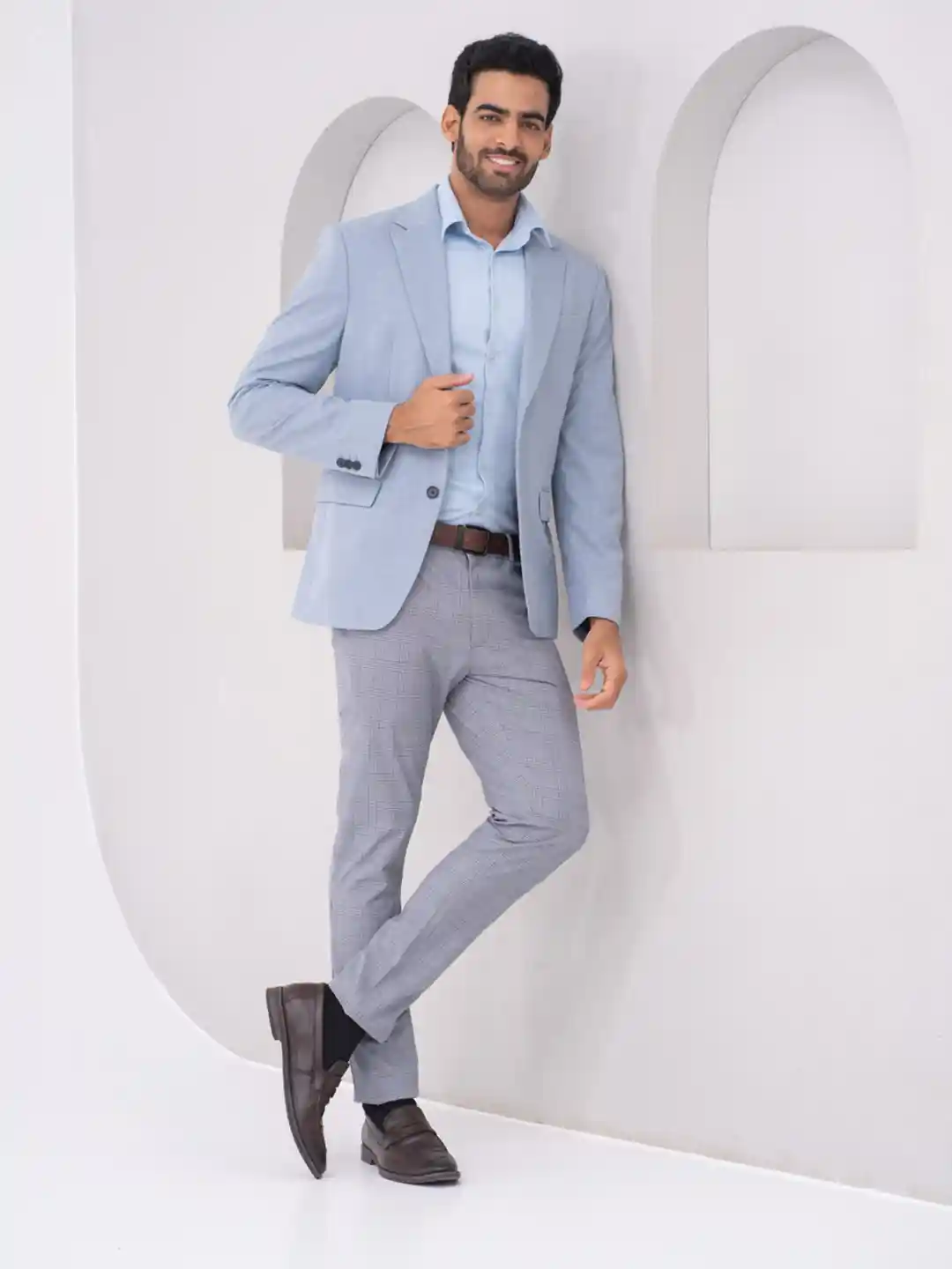 Buy The Pant Project Men Tailored Slim Fit Houndstooth Checks