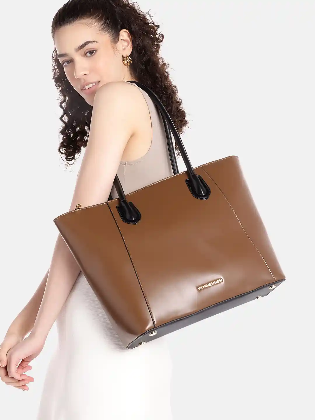 Buy Van Heusen Panelled Laptop Shoulder Bag Up to 14 inch