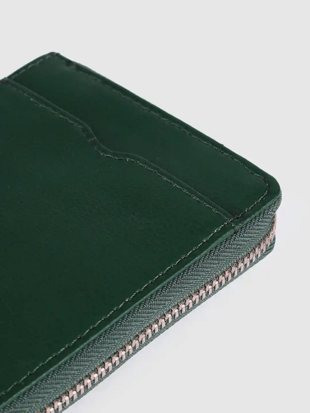 Buy Van Heusen Women Green Solid Zip Around Wallet - Wallets for