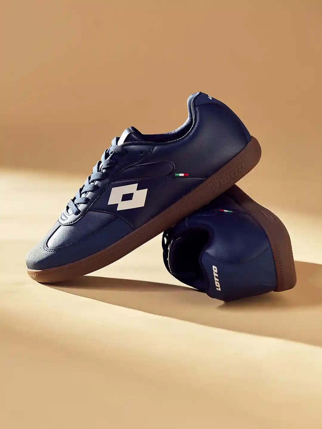 Lotto Mens Italian House Slippers Lotto Men Mavin Court Navy Sneakers