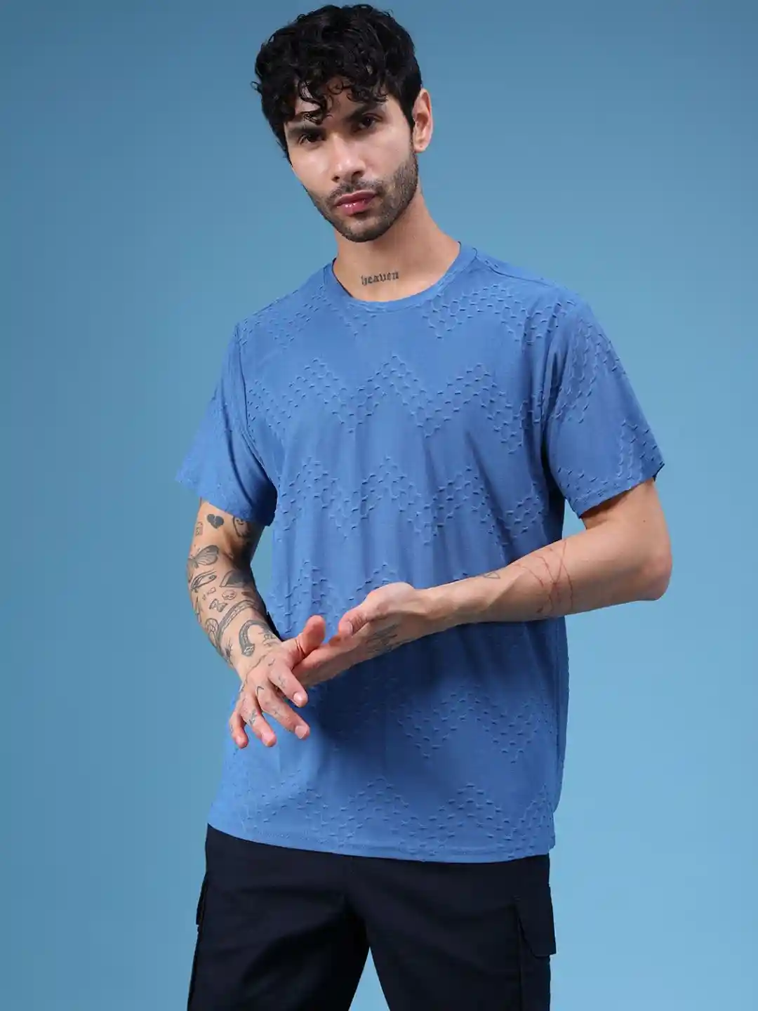 Buy LIMEROAD Men Round Neck Cotton T-shirt Tshirts for Men