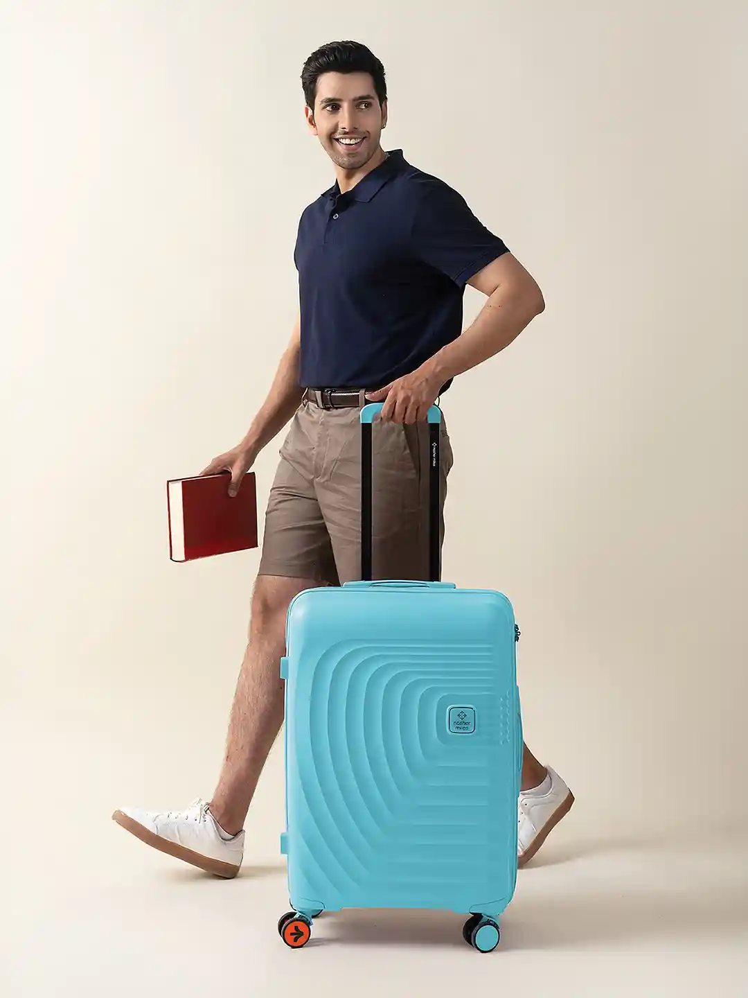 Buy Nasher Miles Boston Polypropylene Medium Teal Trolley Bag 24