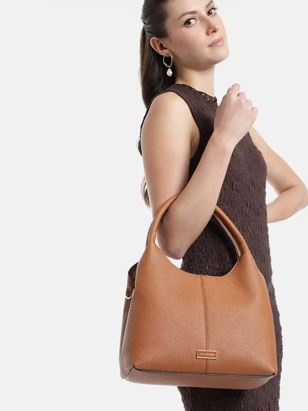 Buy Van Heusen Textured Shoulder Bag Handbags for Women 32375390