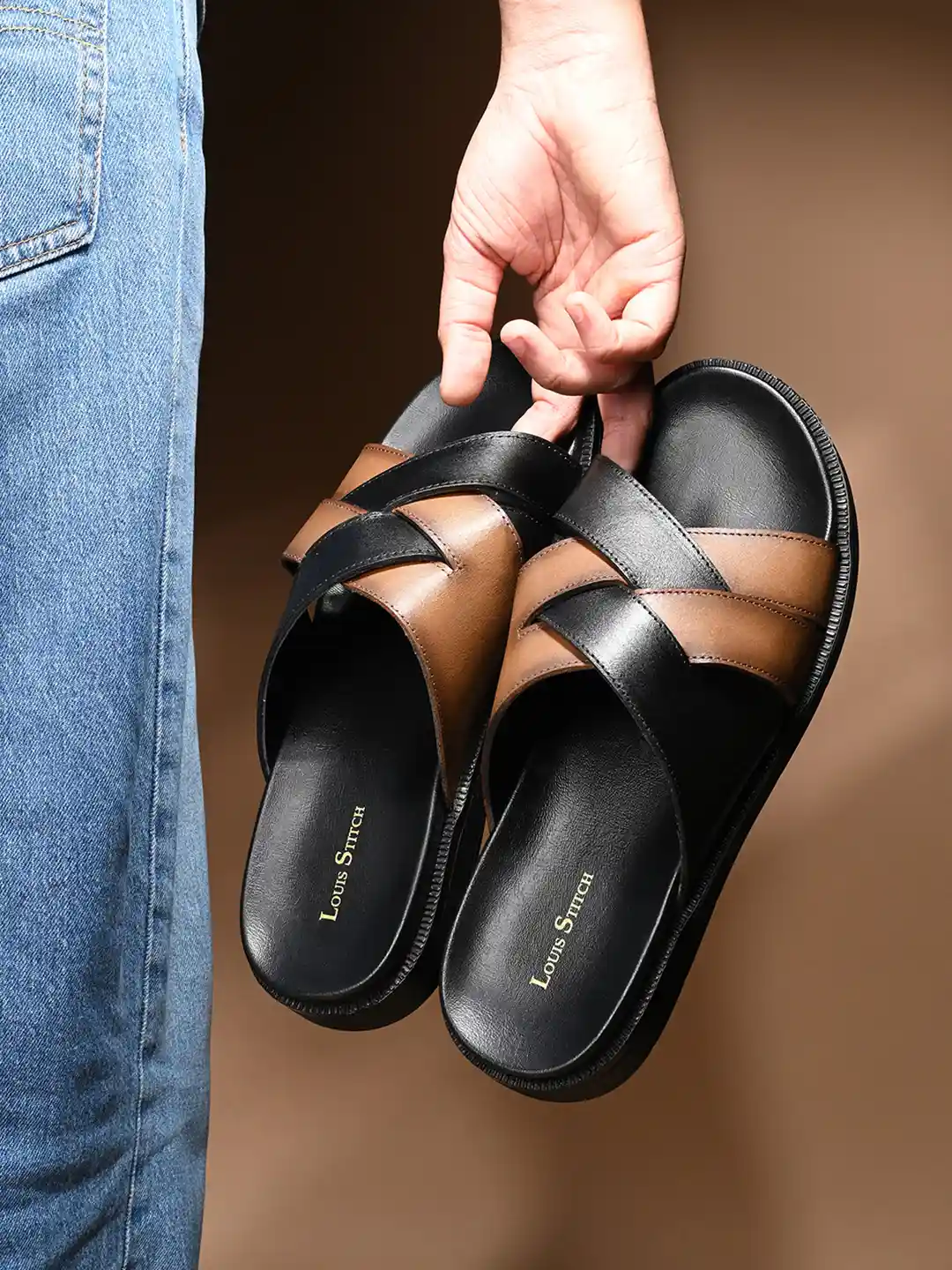 Buy LOUIS STITCH Men Leather Comfort Sandals Sandals for Men