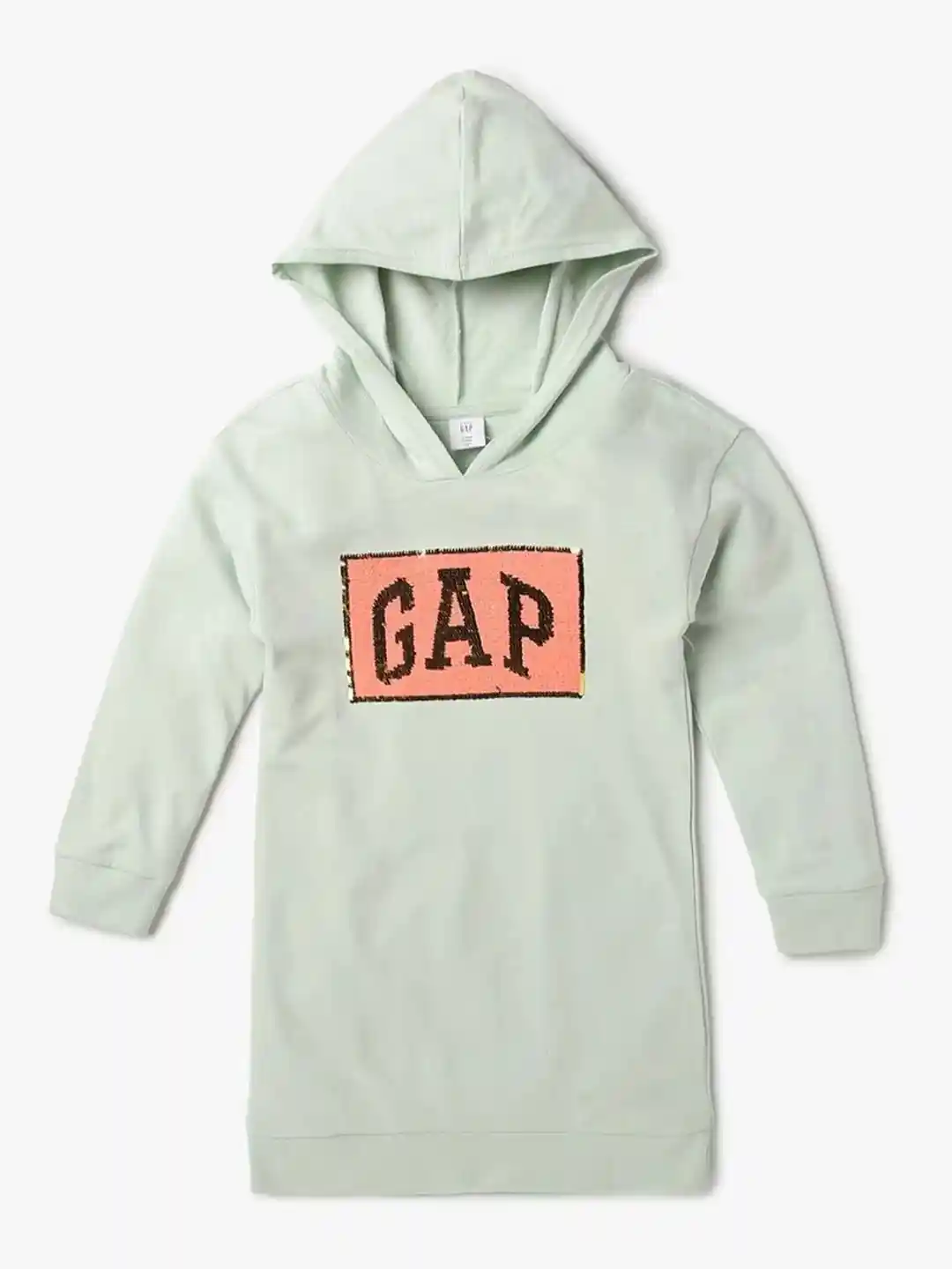 GAP Girls Pure Cotton Hooded Brand Logo Printed Sweatshirt Dress
