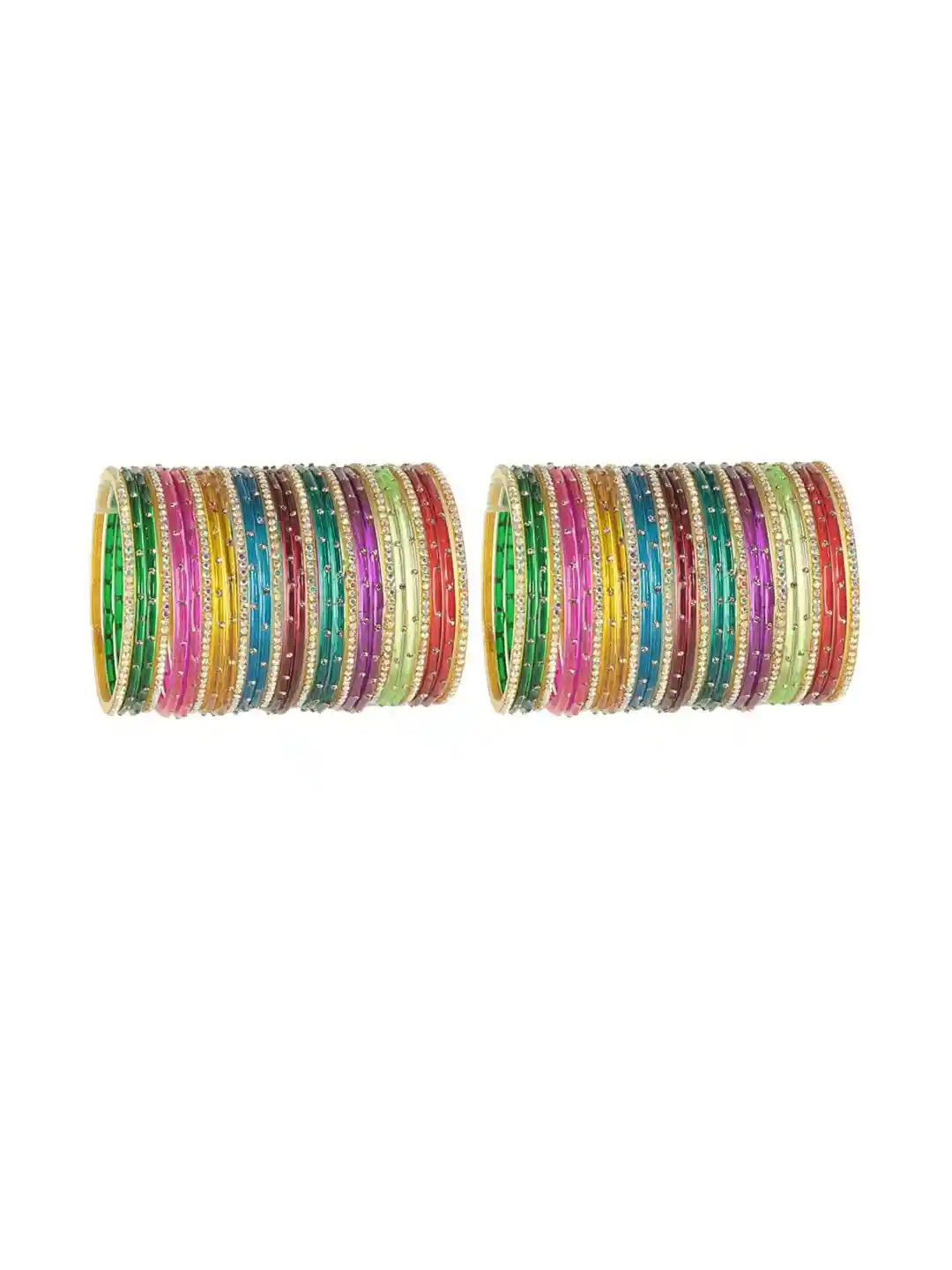 Buy ZULKA Pack of 56 Stylish Trendy Transparent Glass Bangles