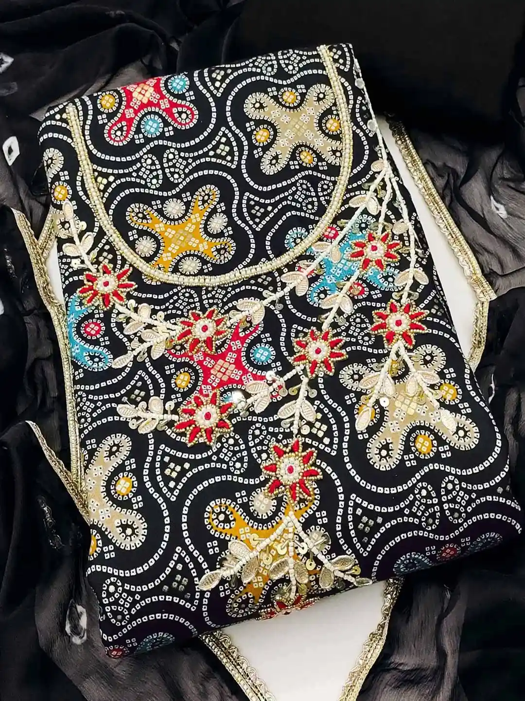 Buy Peachmode Printed Pure Cotton Unstitched Dress Material Dress