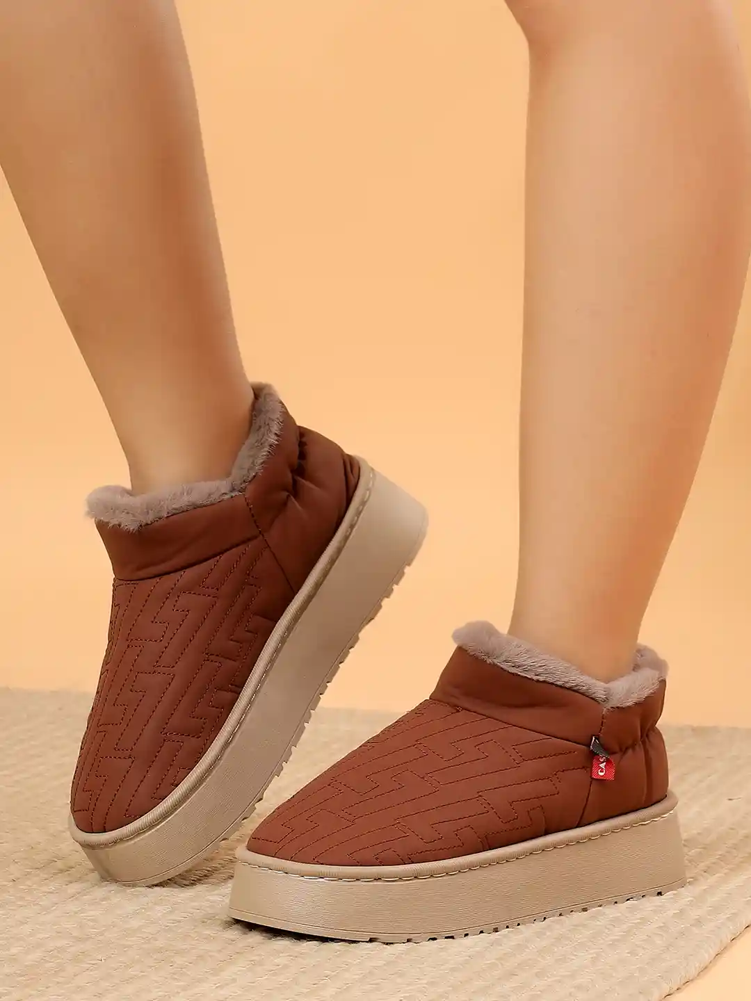 CASSIEY Women Winter Fur Snow Boots