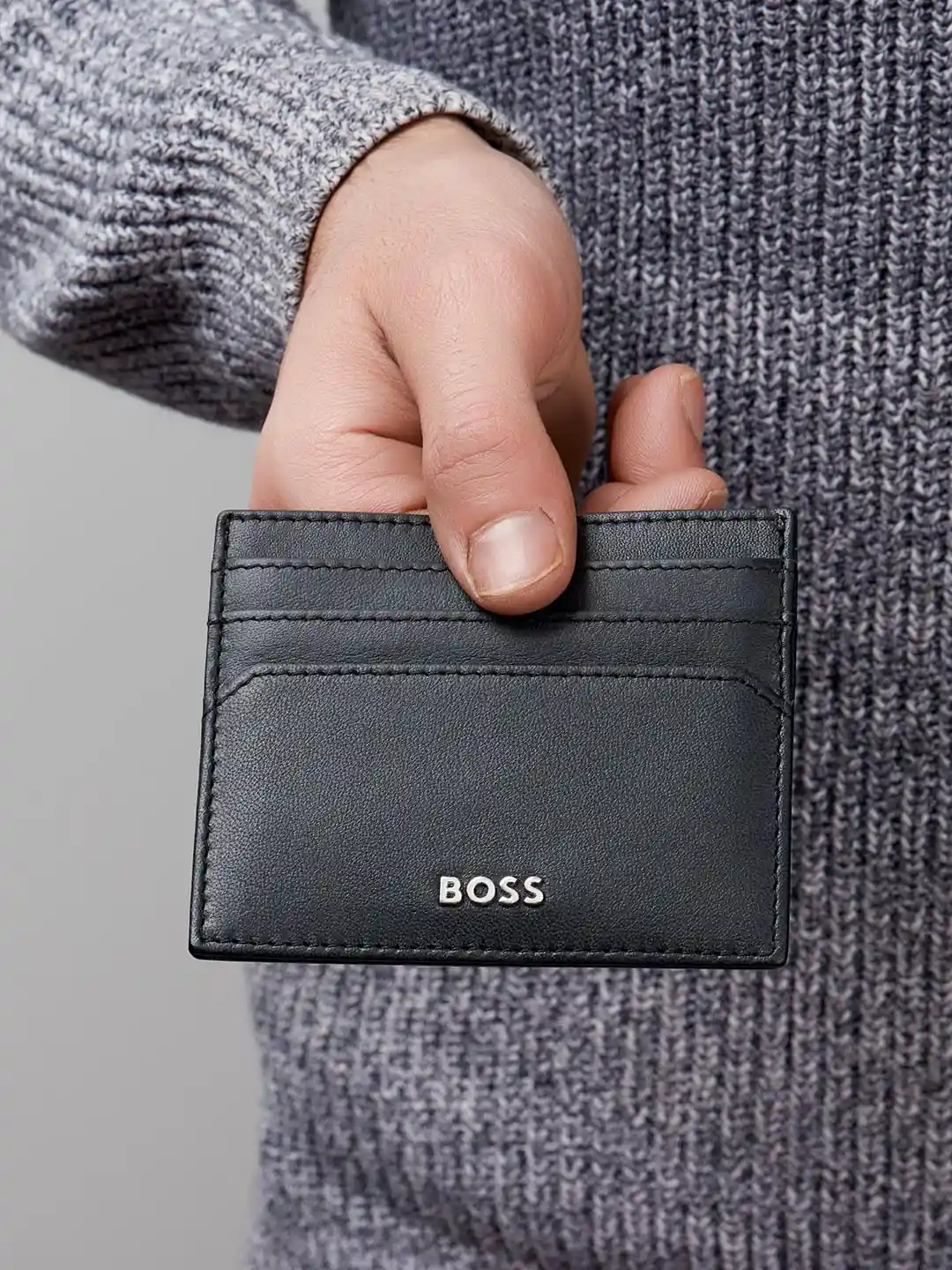 Hugo Boss Men Leather Card Holder