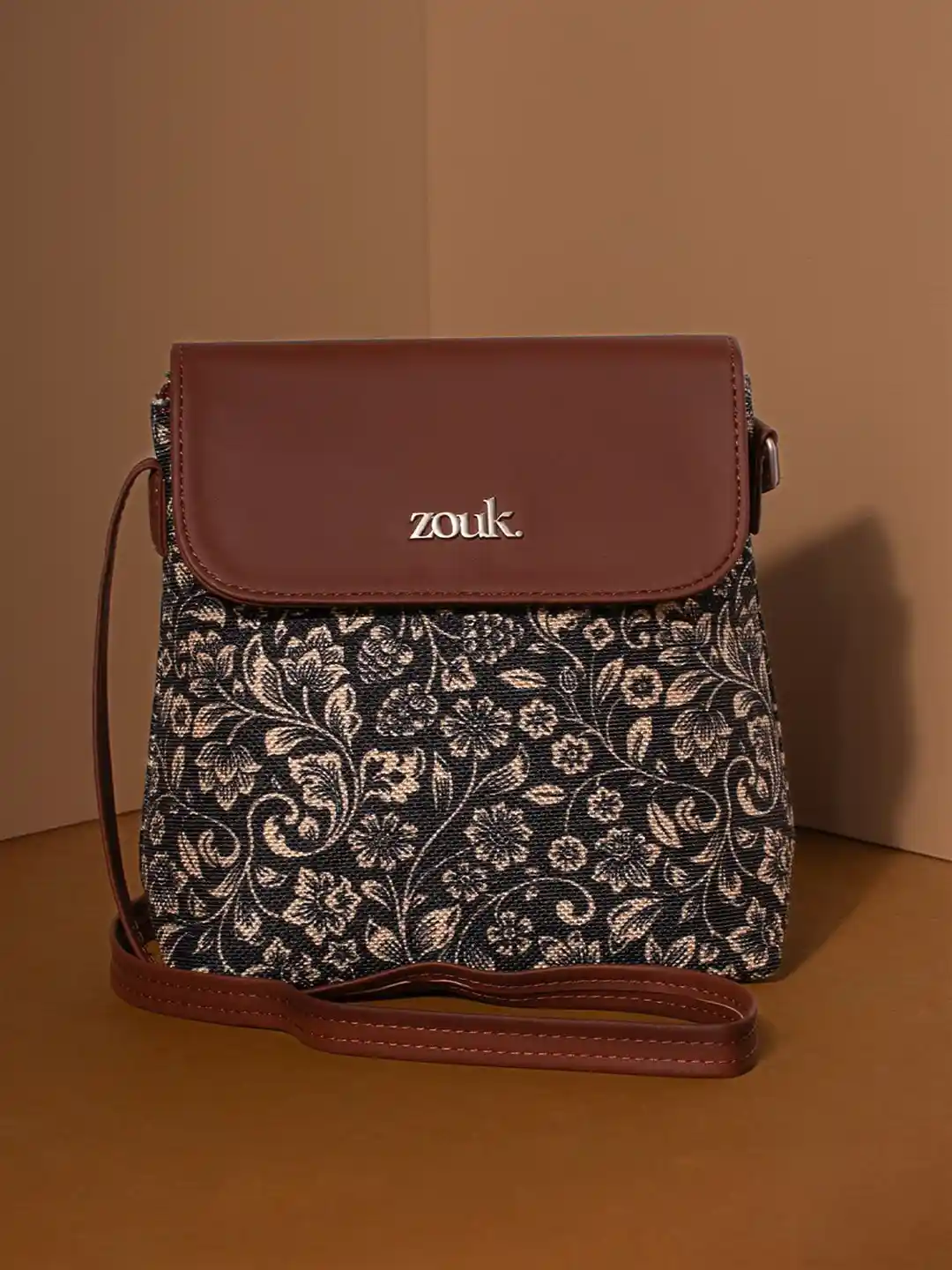 Buy ZOUK Floral Printed Structured Sling Bag Handbags for Women