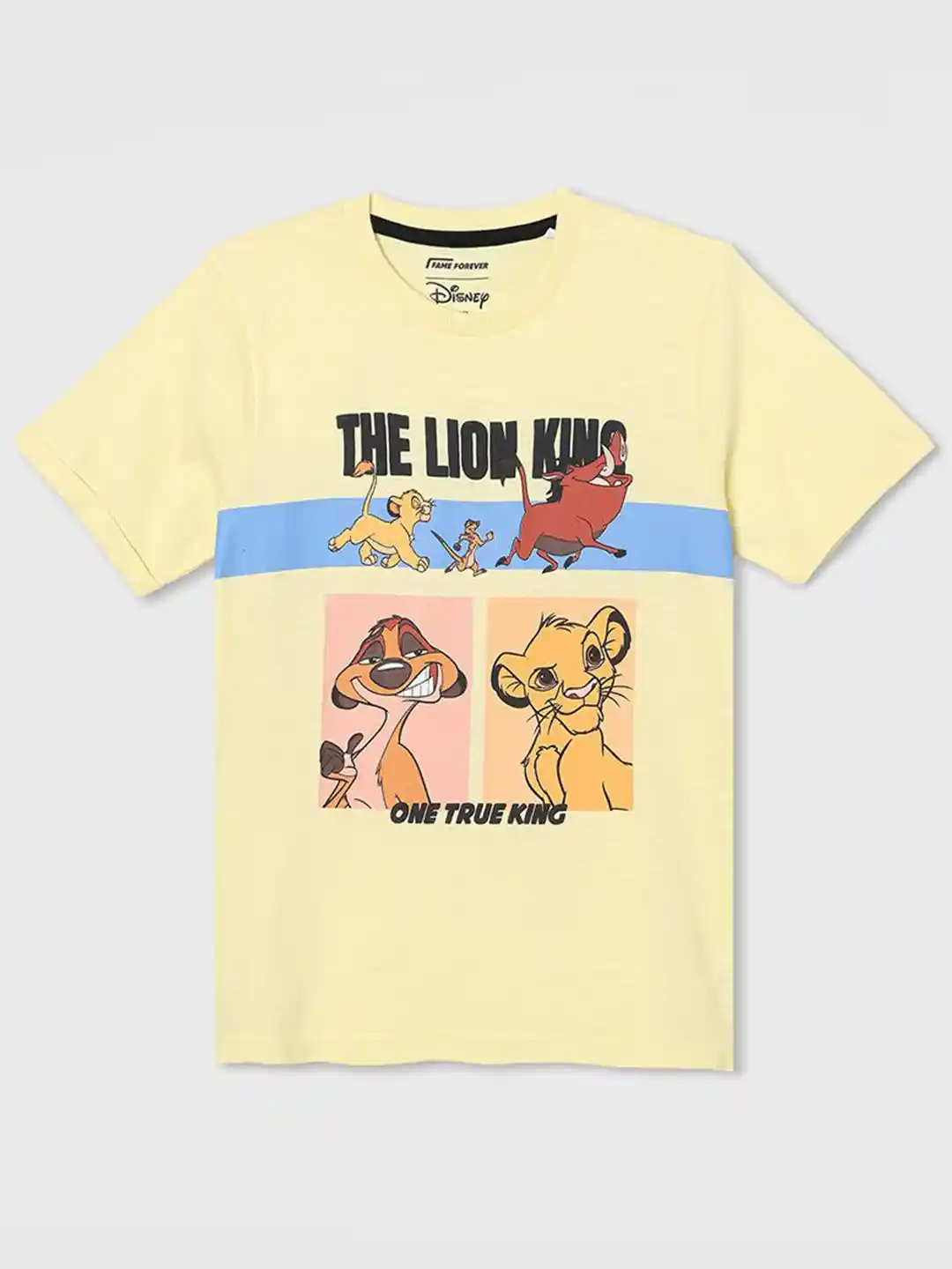 Fame Forever by Lifestyle Boys Lion King Graphic Printed Round Neck Cotton  T-shirt