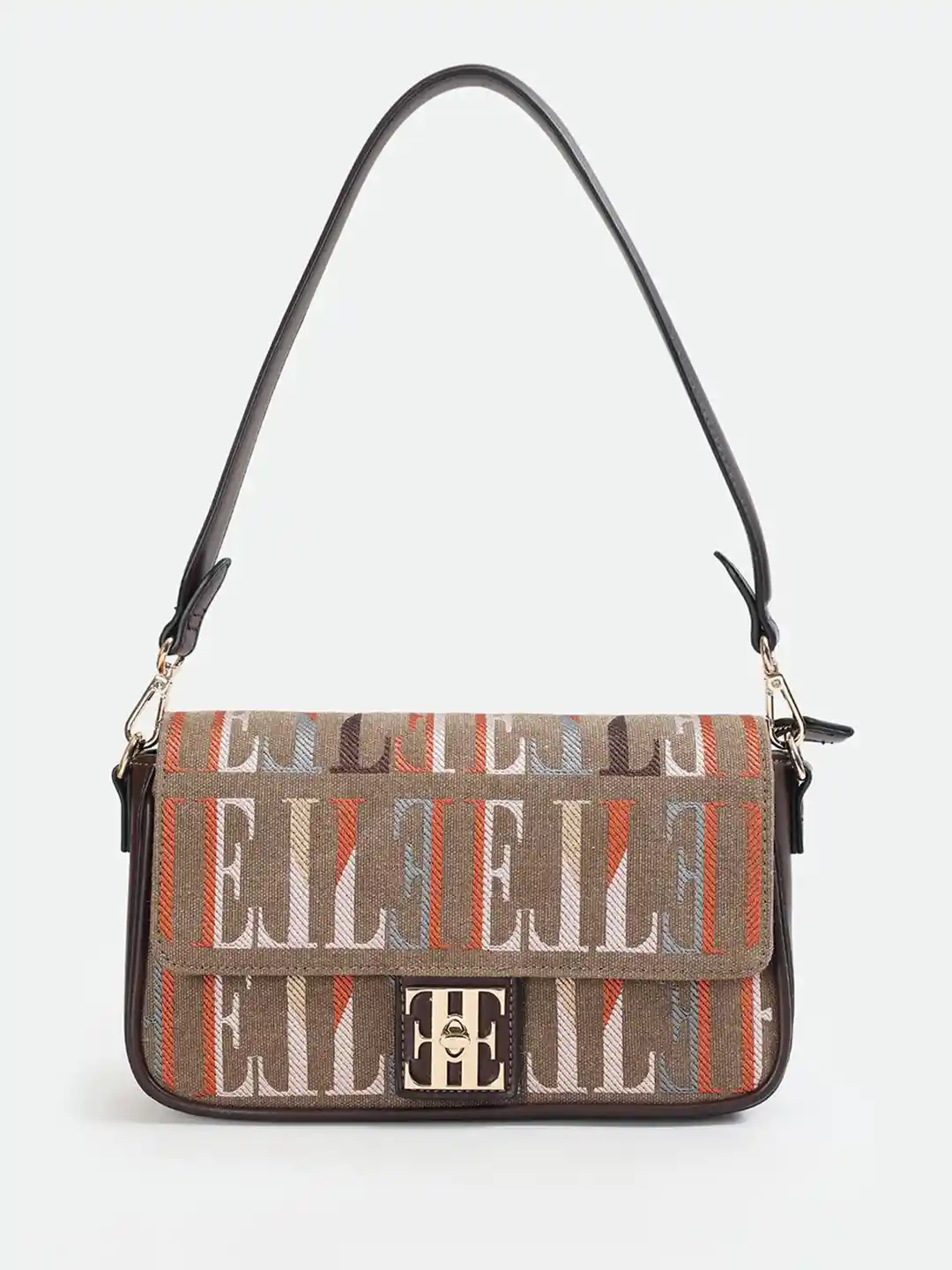 Buy ELLE Women Typography Printed Structured Satchel Bag