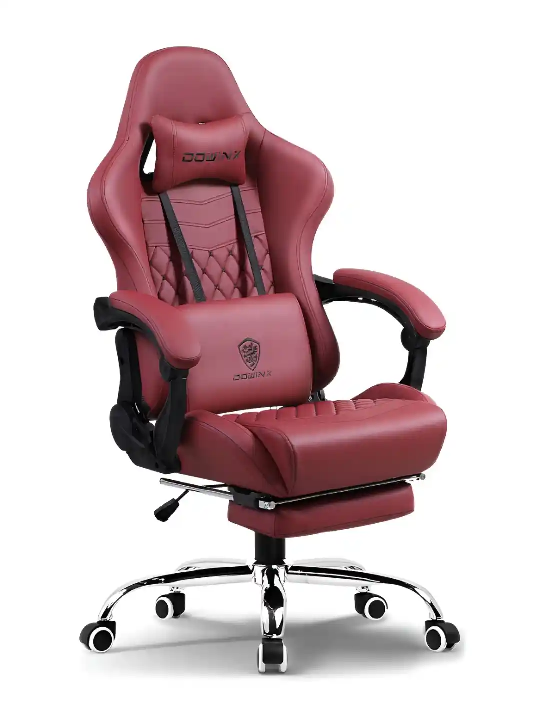 Buy Dowinx Maroon Black Backrest Adjustable Leather Gaming Chair