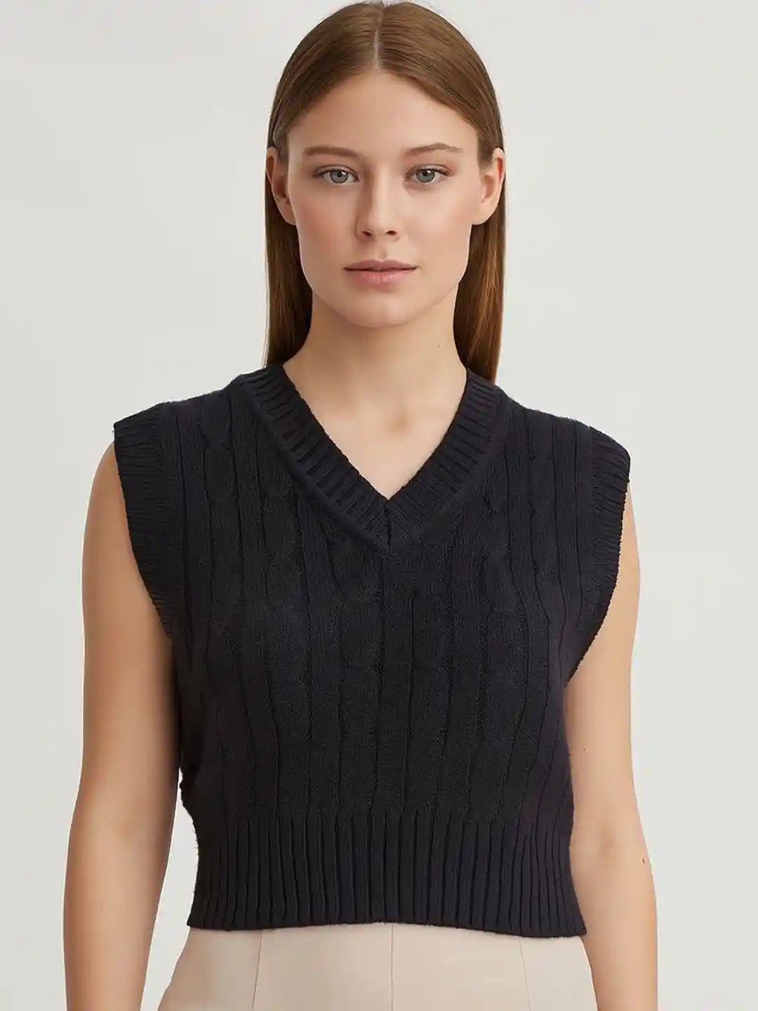 NoBarr Women Sleeveless V-Neck Sweater Vest