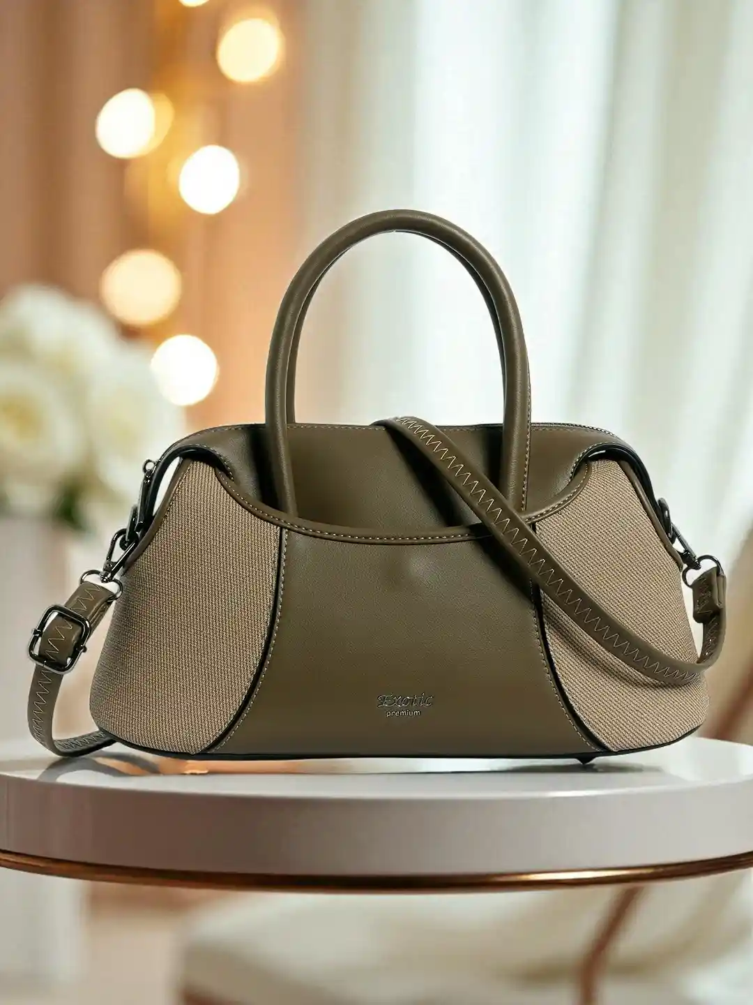 Buy Exotic Women Colourblocked Structured Shoulder Bag Handbags