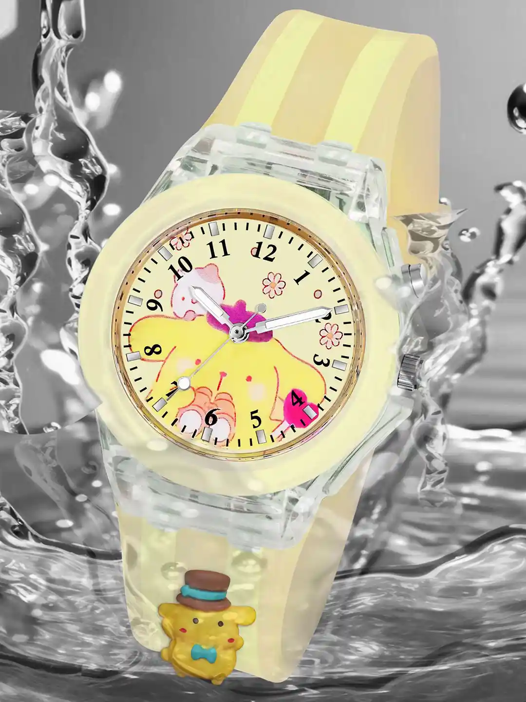 KIDSUN Kids Silicon Straps Analogue Multi Function Watch RA84_YELLOW_YELLOW