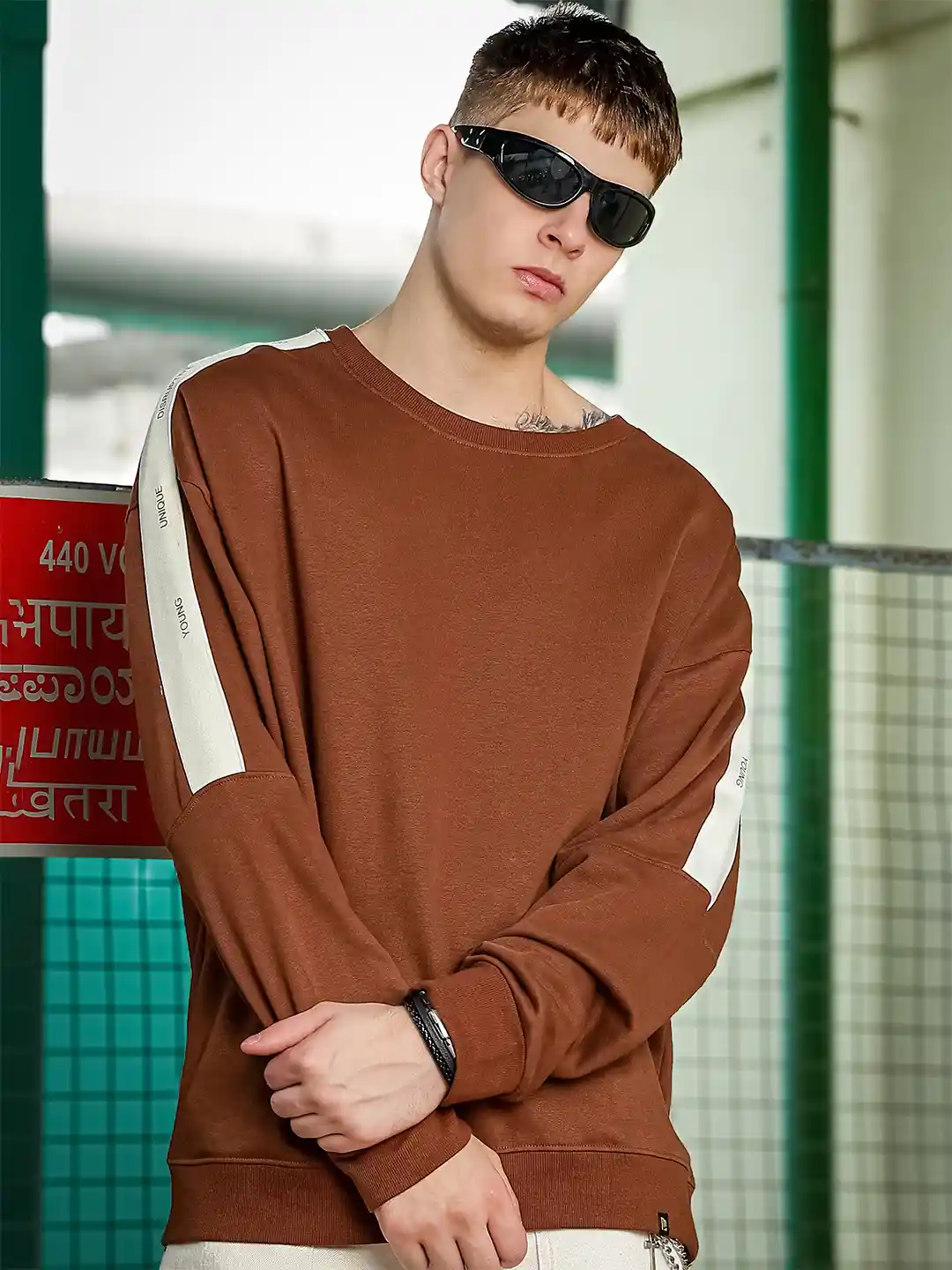 Buy Maniac Men Solid Round Neck Full Sleeve Sweatshirt