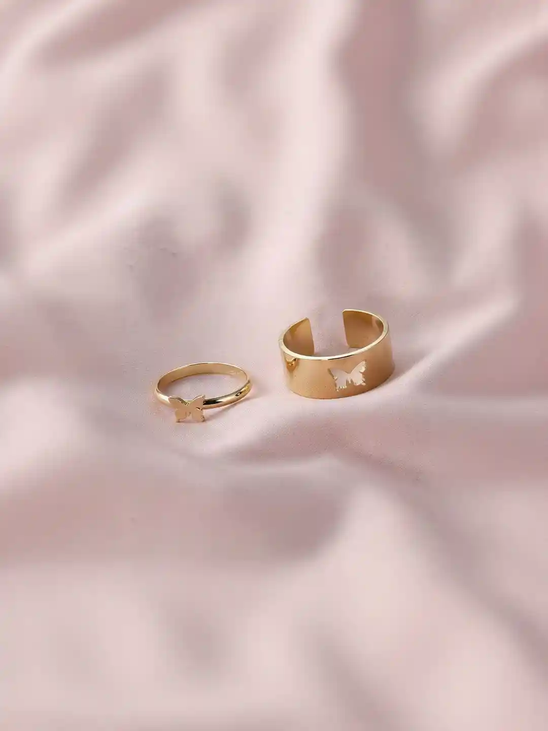 Buy Vembley Golden Butterfly Couple Ring Ring for Women 37115606