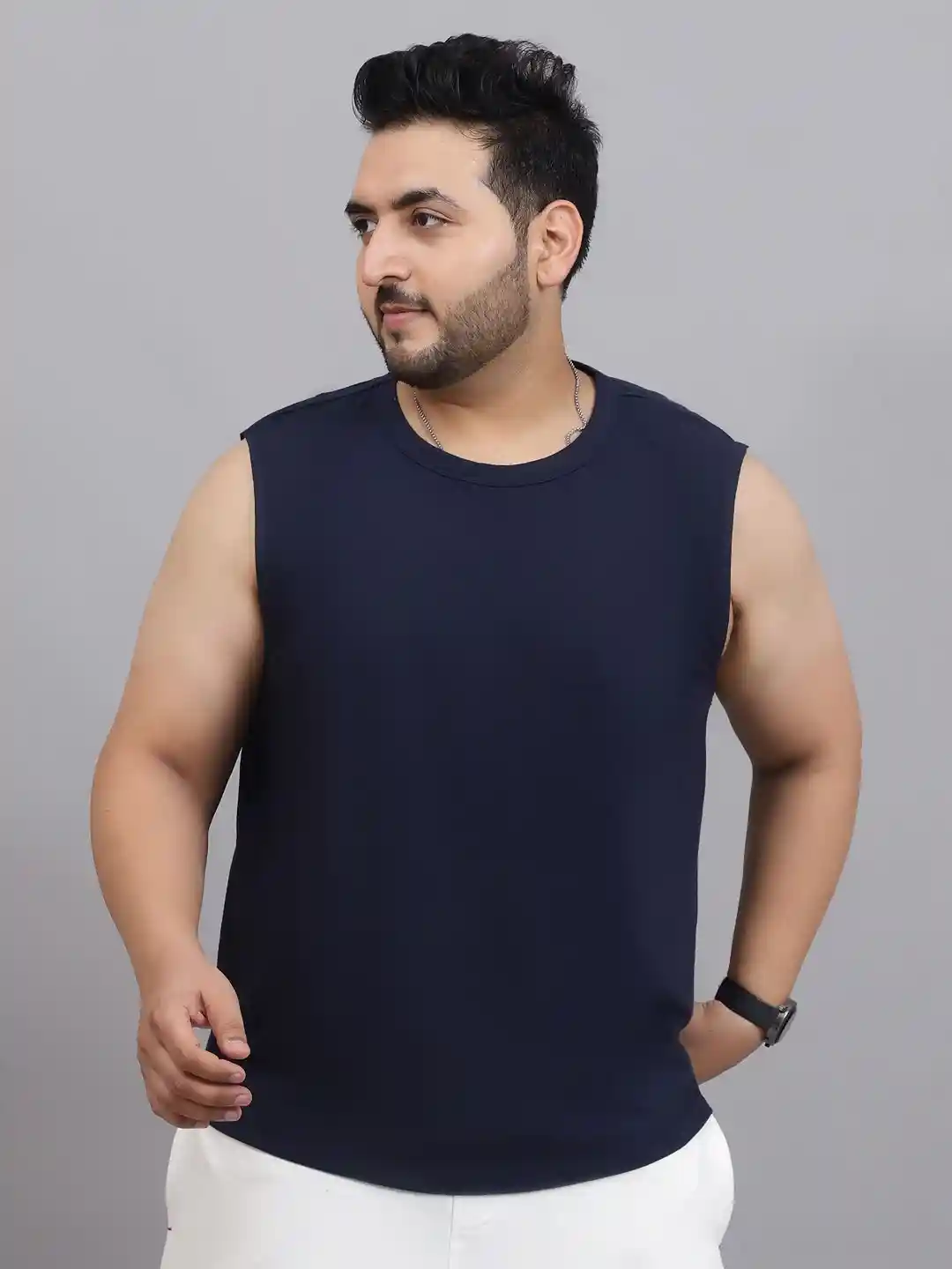 Buy Moonaa Fashion Cotton Sleeveless Round Neck T-shirt Tshirts