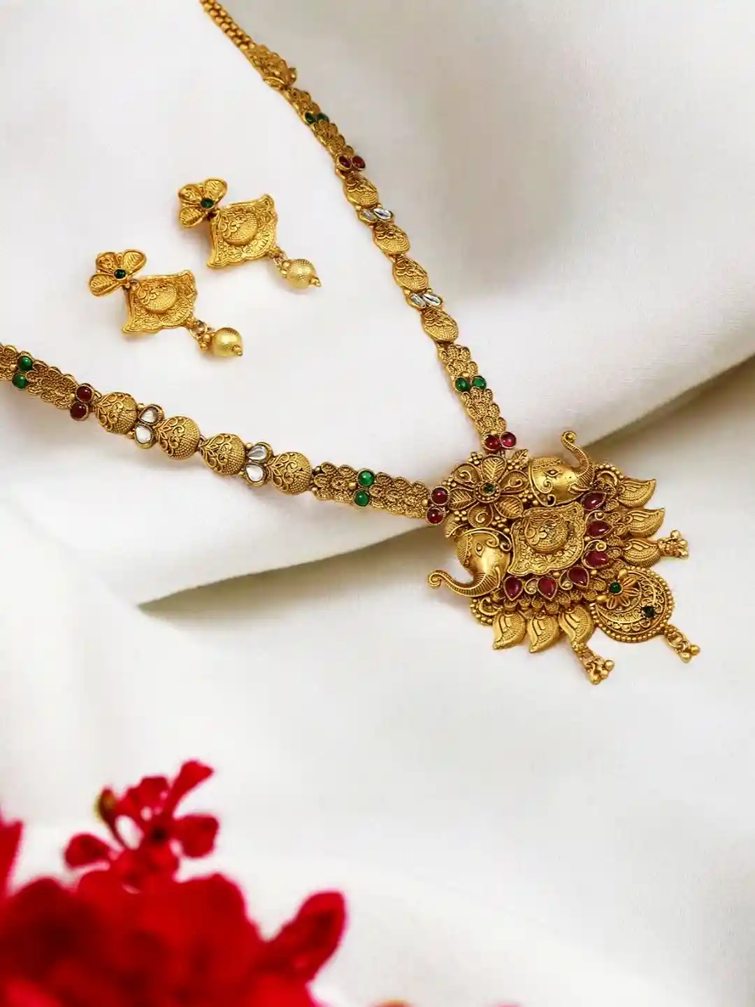Buy Joy of Jewels Gold-Plated Alloy Necklace Earrings