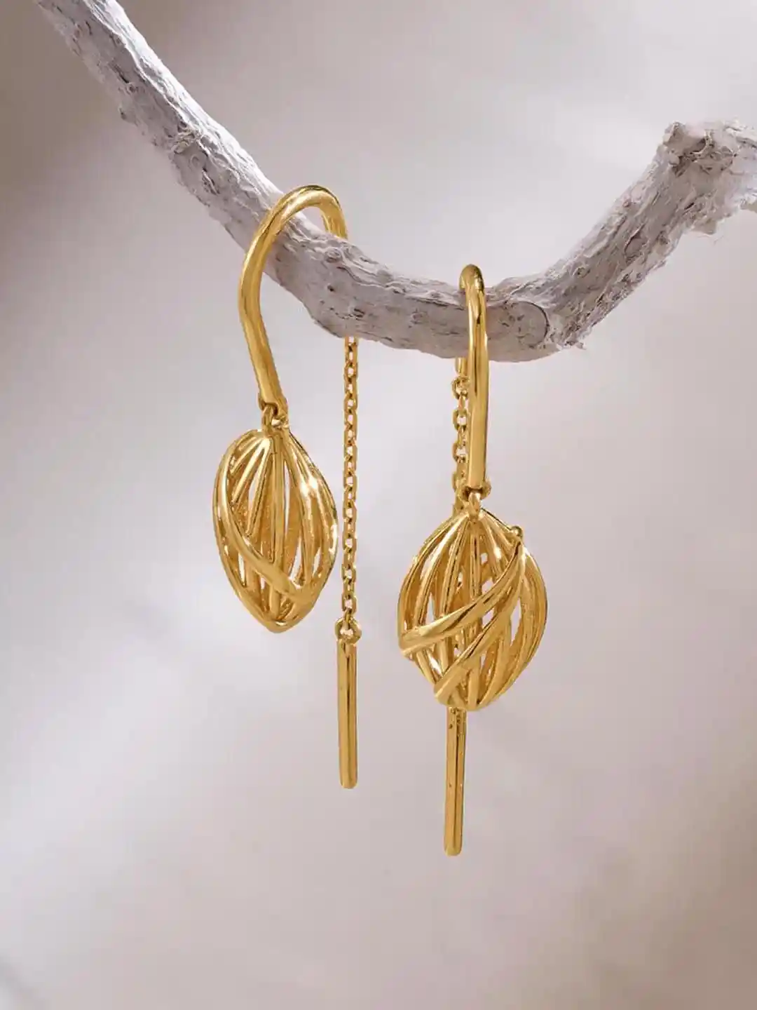 Buy Mia by Tanishq 14Kt Chic Weave Sui Dhaga Earrings g