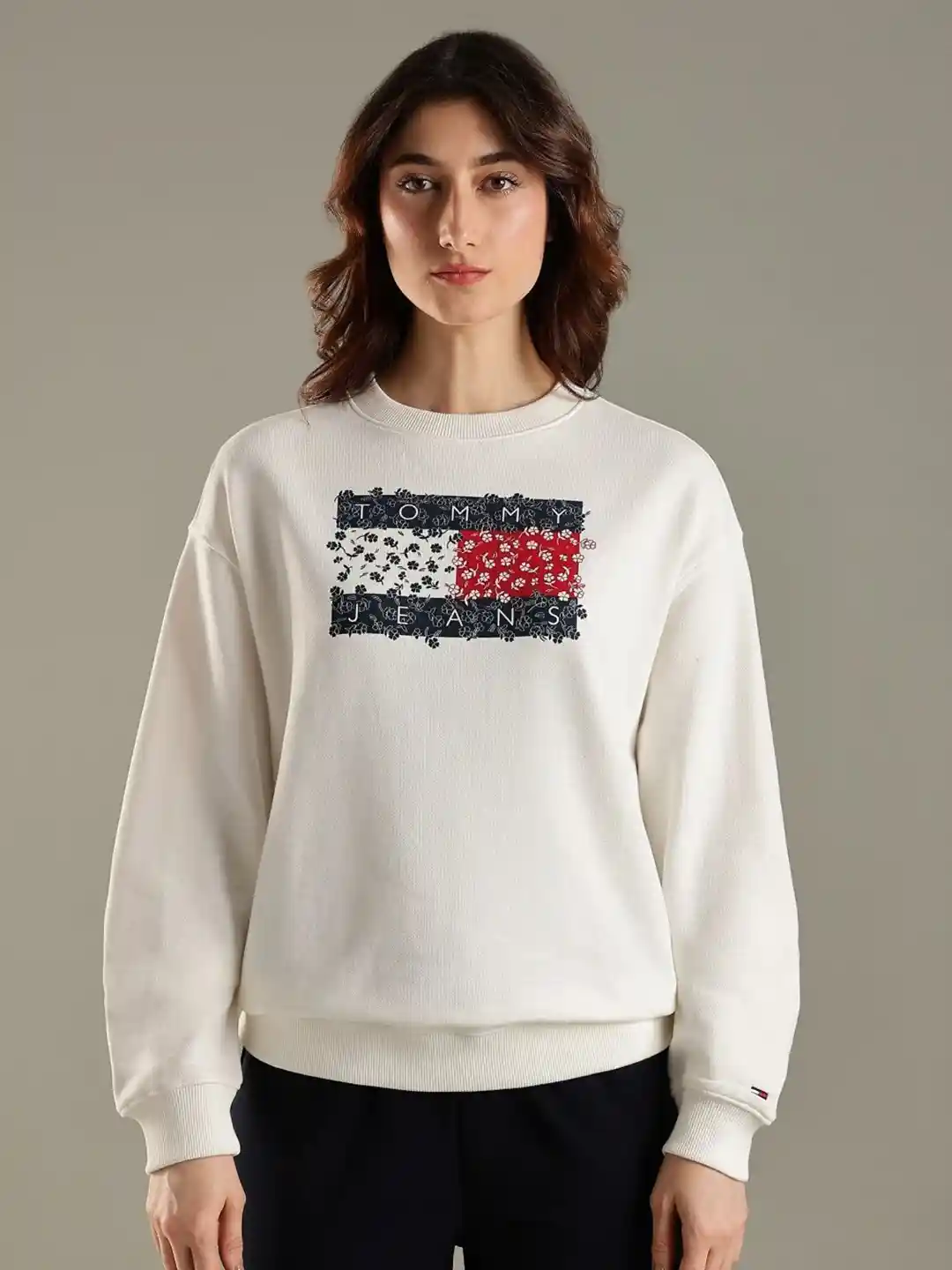 Buy Tommy Hilfiger Women Brand Logo Printed Pullover Sweater