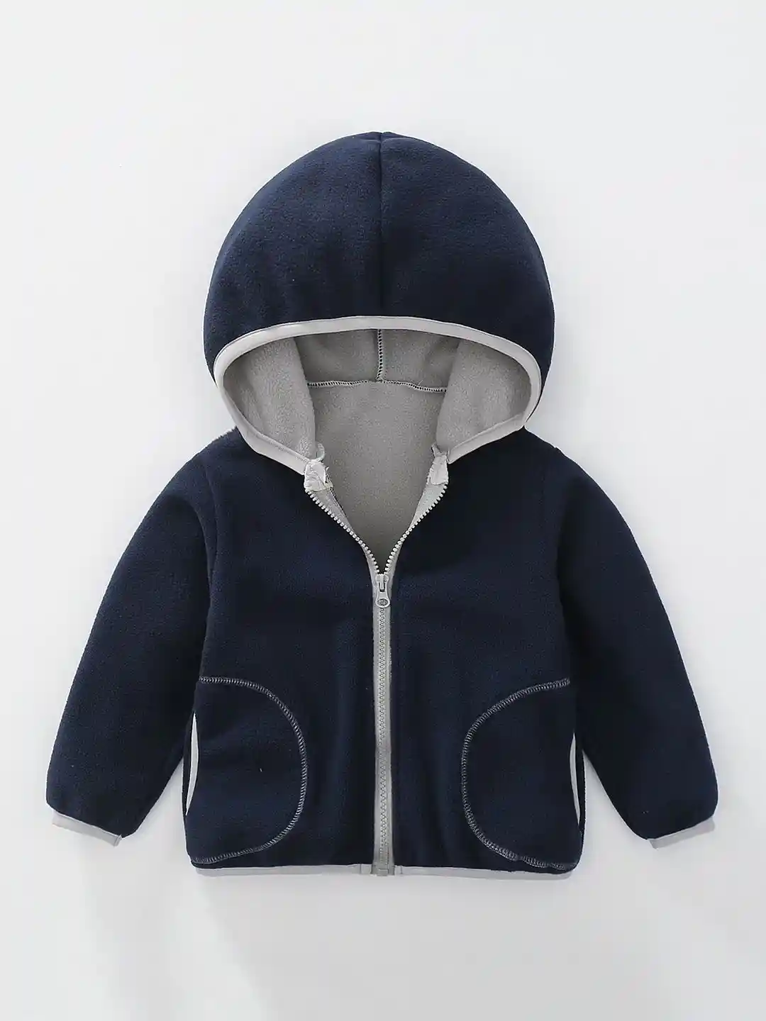 YK Boys Open Front Hooded Fleece Jacket