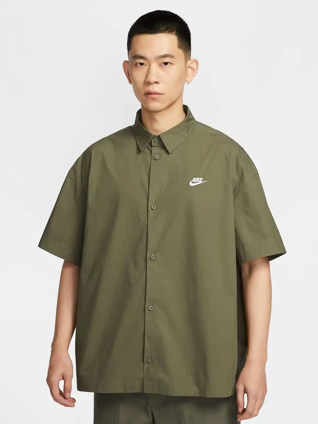 Buy Nike Club Men's Short-Sleeve Button-Down Cotton Shirt Shirts