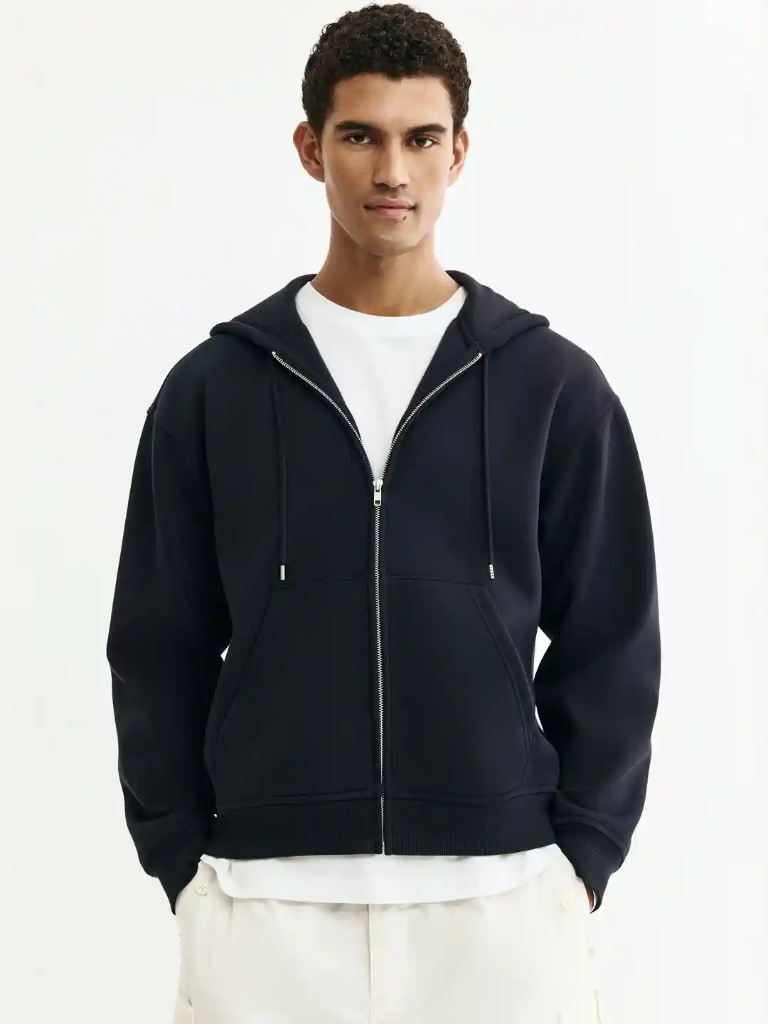 Buy H&M Men Loose Fit Zip-Through Hooded sweatshirt Sweatshirts