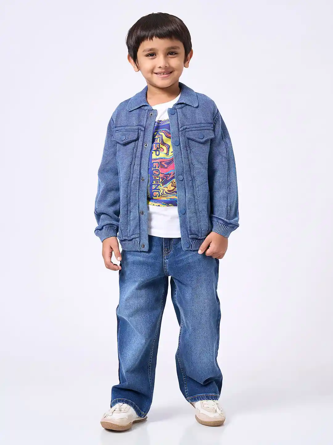 Buy Ed-a-Mamma Boys Solid Shirt Collar Full Sleeves Front-Open