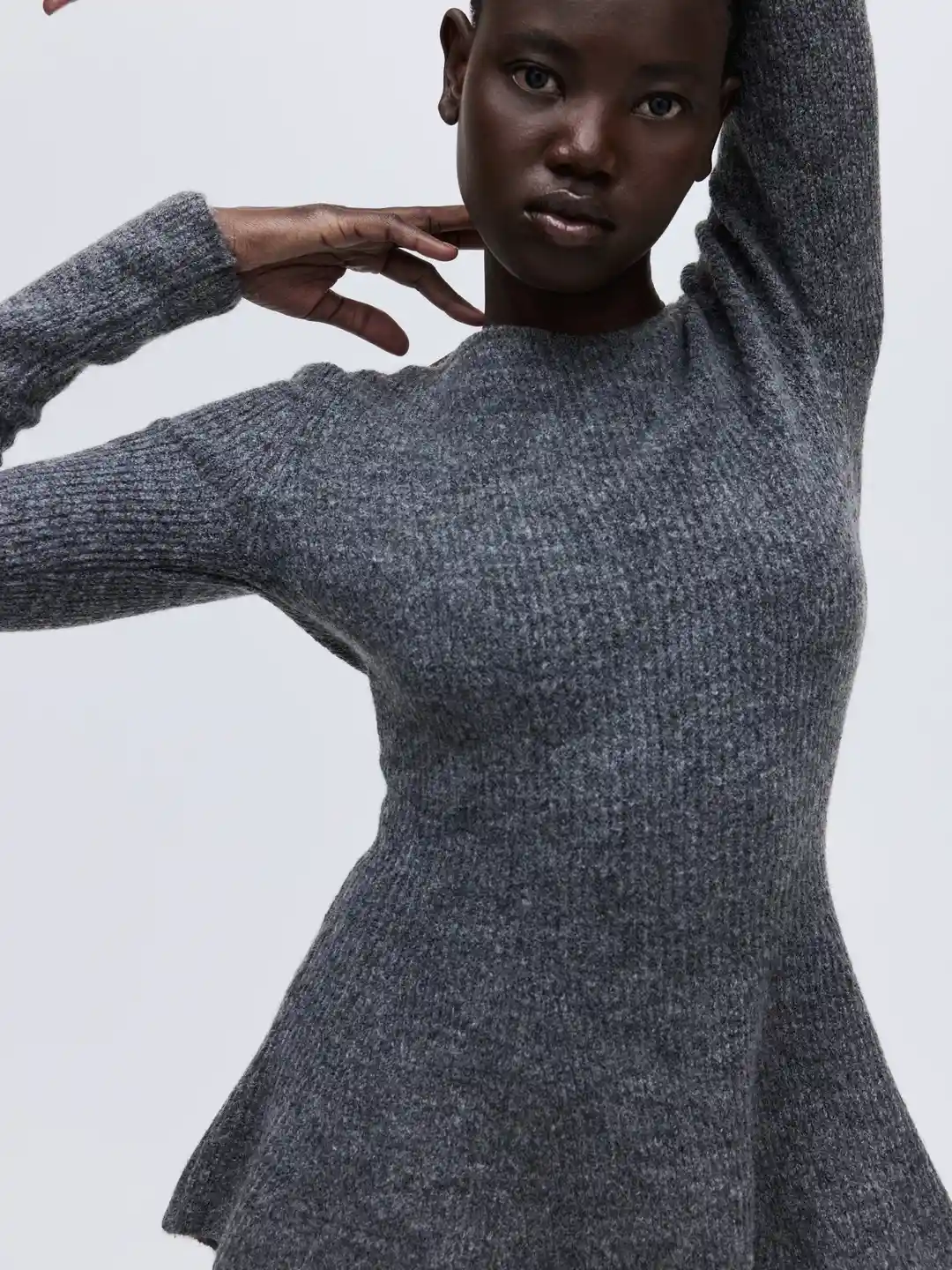 Buy H&M Rib-Knit Peplum Top - Sweaters for Women 36880184 | Myntra