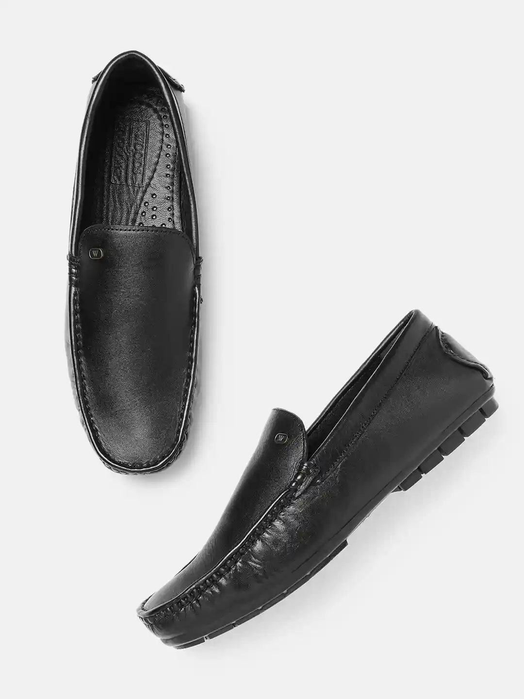 Buy Woodland Men Textured Leather Loafers Formal Shoes for Men