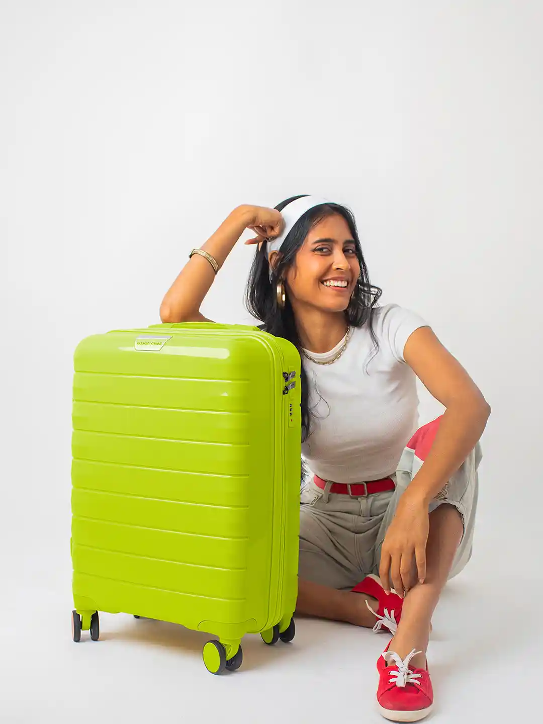 Buy Nasher Miles Vienna Polypropylene Cabin Green Trolley Bag 20