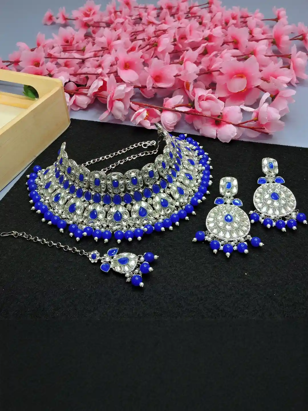 Buy VATSALYA creation Rhodium-Plated Alloy Artificial Stones