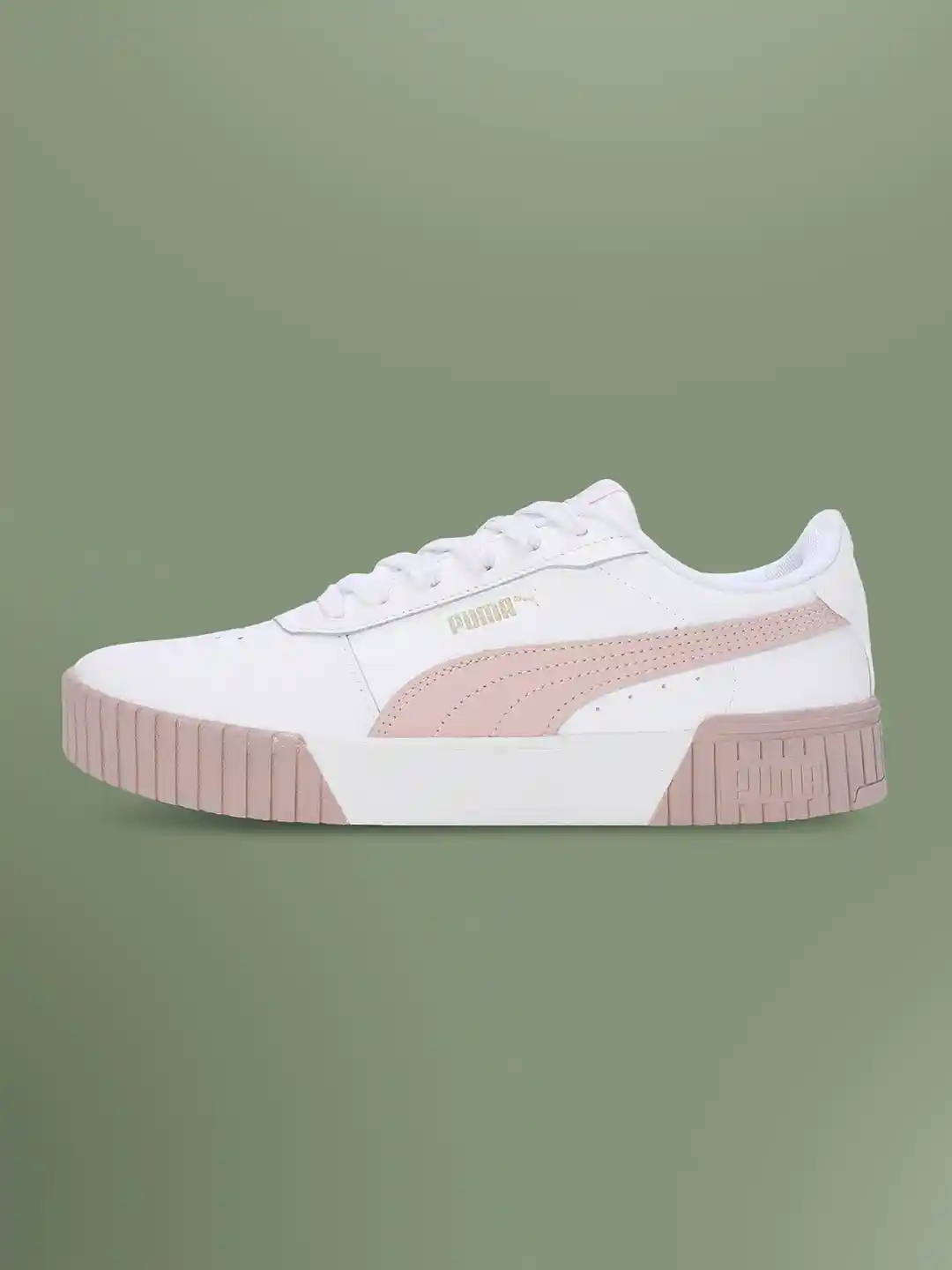 Puma Carina Puma White And Pink Sneakers PUMA Carina Slim Perf
