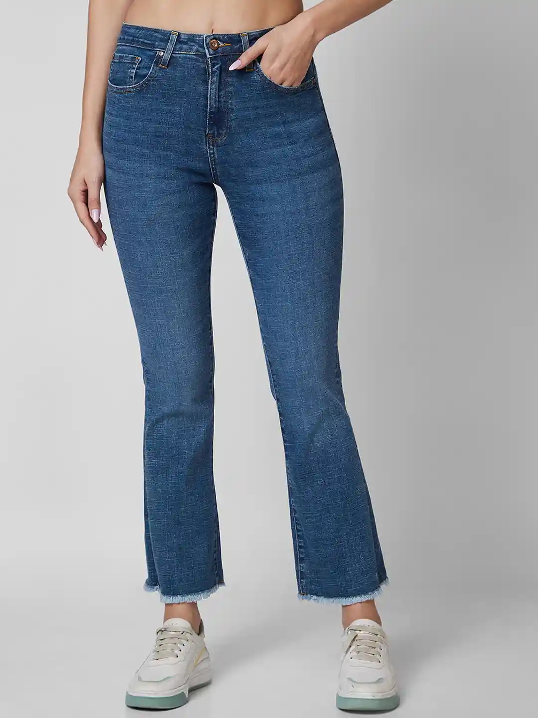 Buy SPYKAR Women Bootcut Mid Rise Clean Look Light Fade Cropped