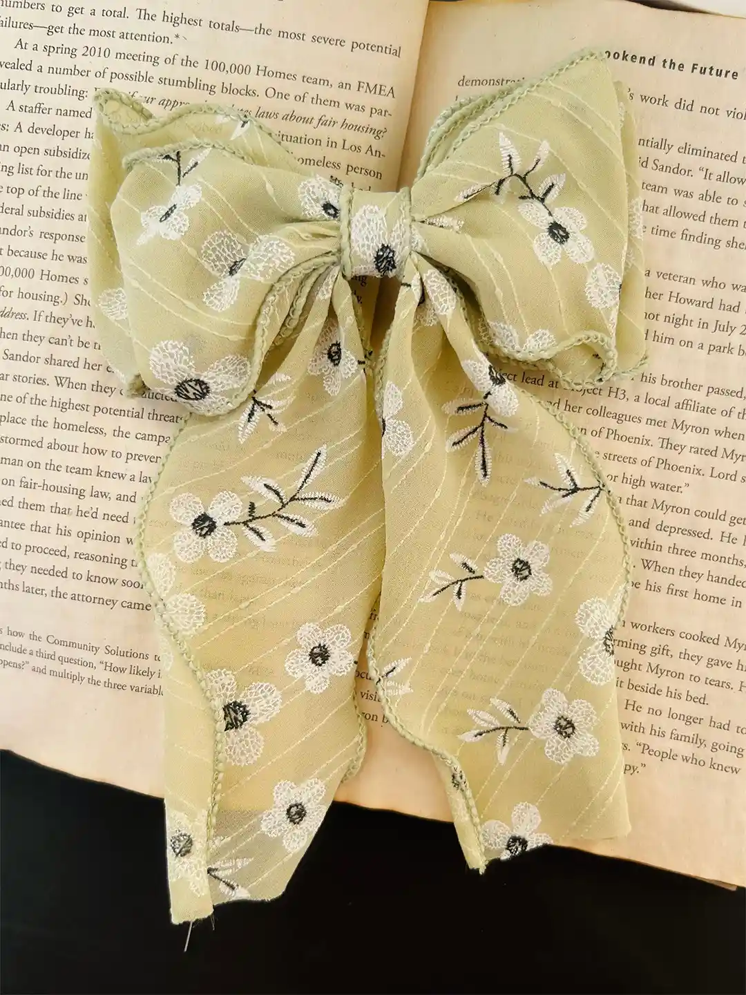 Buy Radhya Accessories Women Flower Print Hair Bow Clip Hair