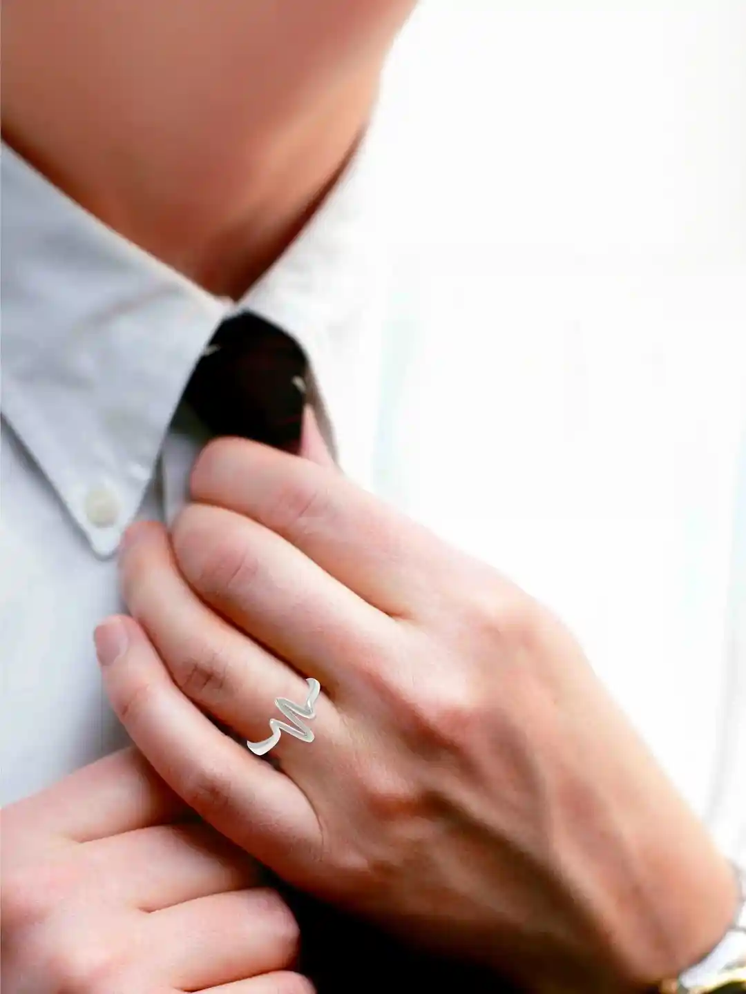 Buy Brass Micron Silver plated Valentine Love feeling adjustable