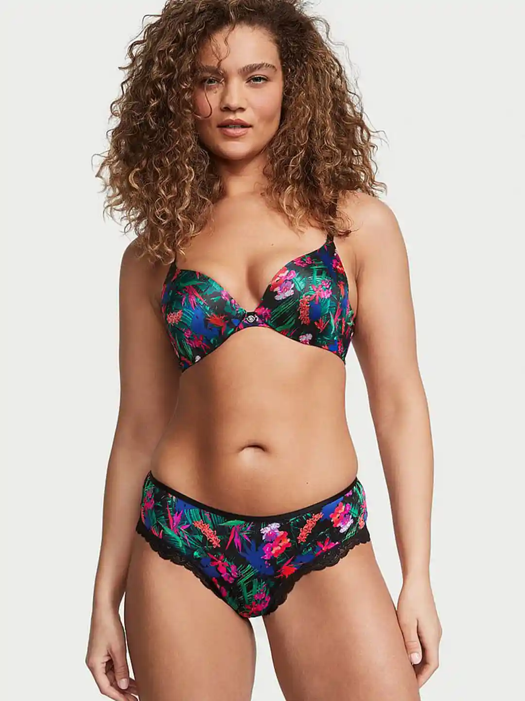 Buy Victoria's Secret Women Floral Self Design Low Rise Bikini