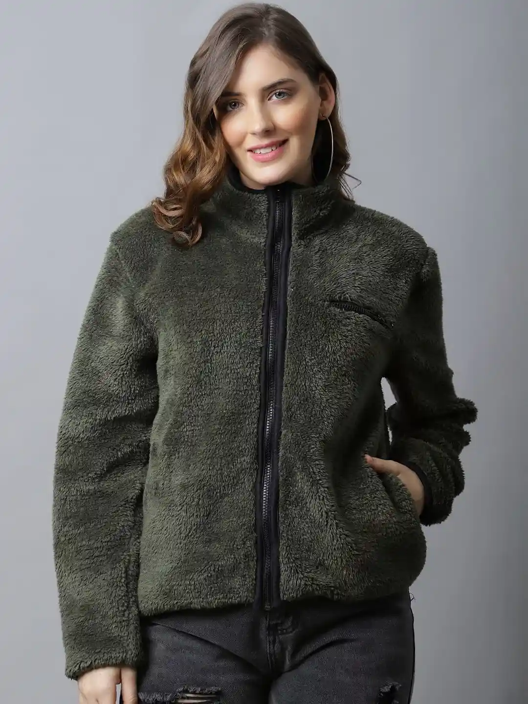 Buy CORSICA Women Lightweight High Neck Faux Fur Tailored Jacket