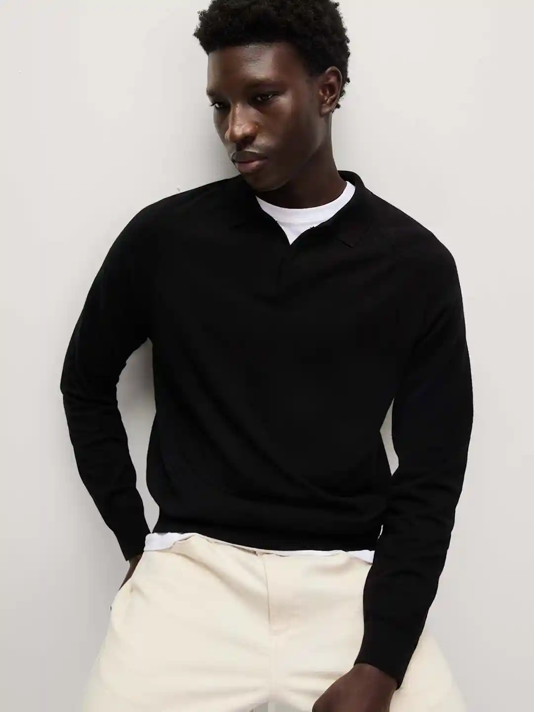 Buy Marks Spencer Polo Collar Long Sleeves Casual T-shirt