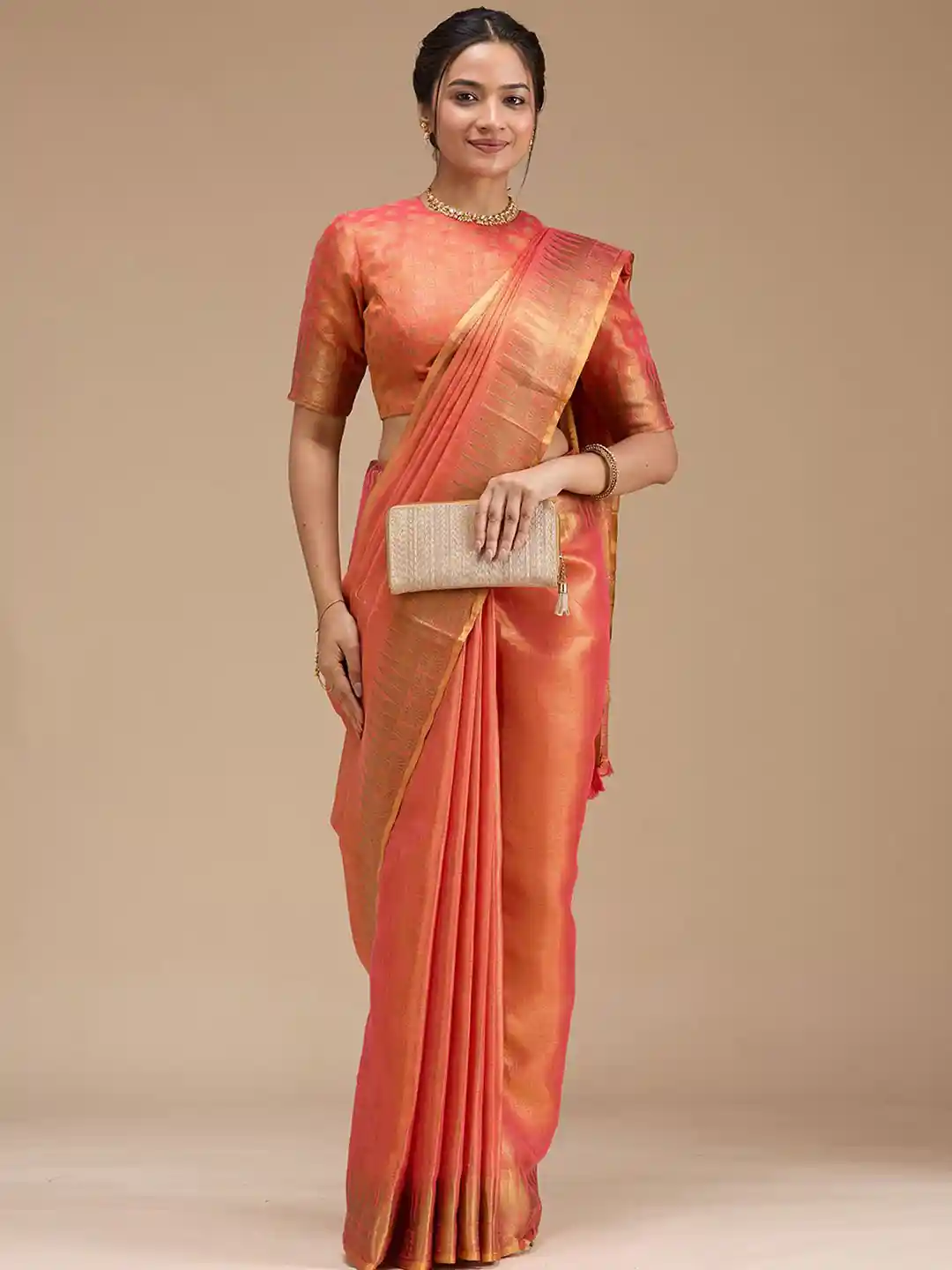 kosariii✴︎ Buy Black Zariwork (Gold) Georgette Silk_Saree - Koskii