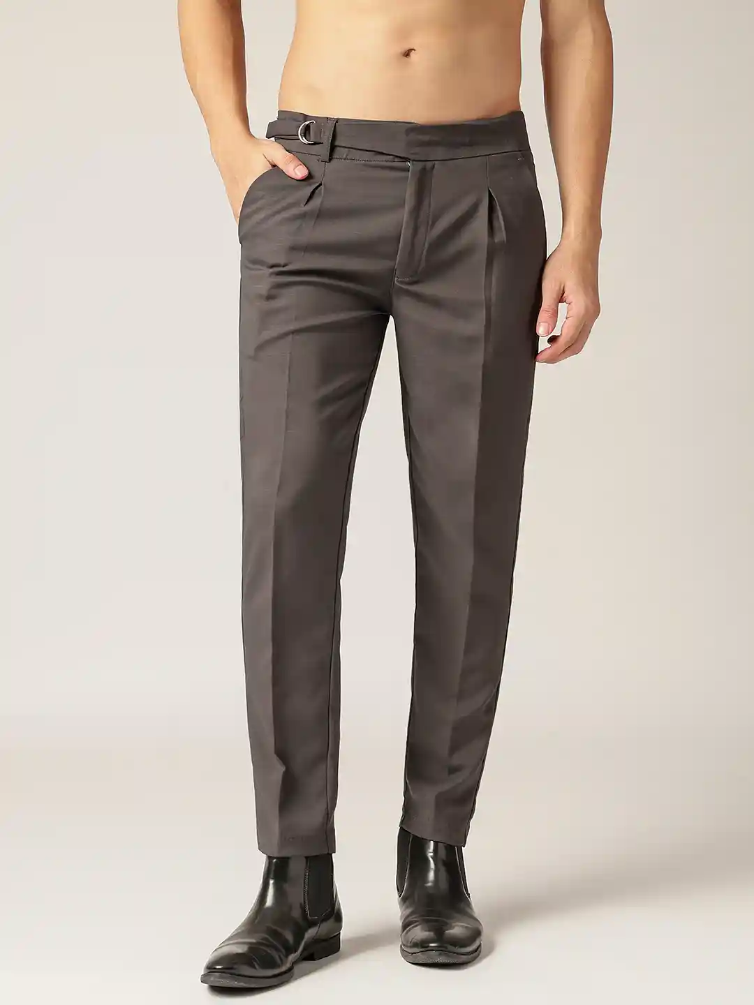 Buy DENNISON Men Smart Tapered Fit Adjustable Fastening Neopolitan