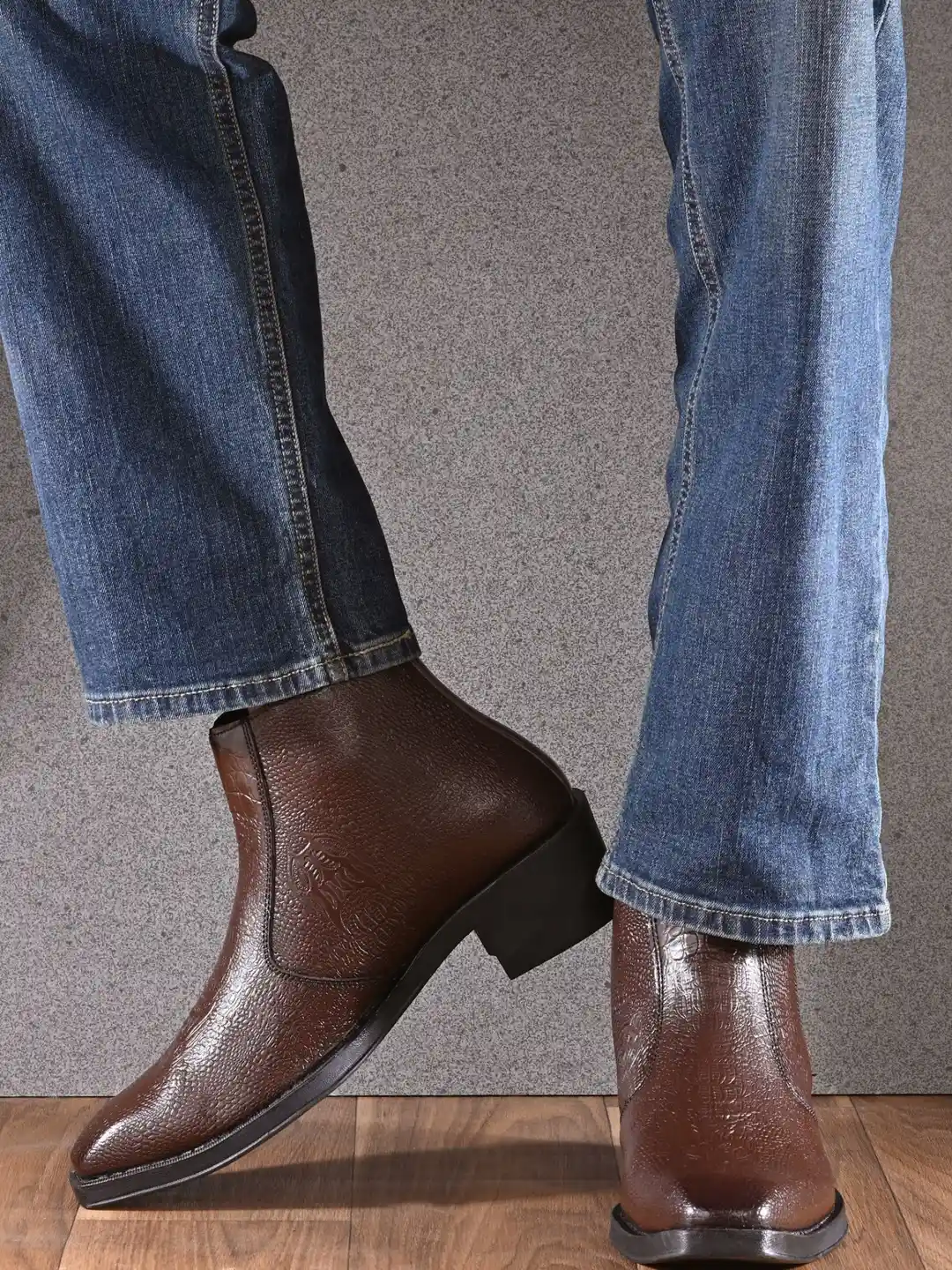 Buy Roadster Men Brown Square Toe High Top Block Heels Synthetic