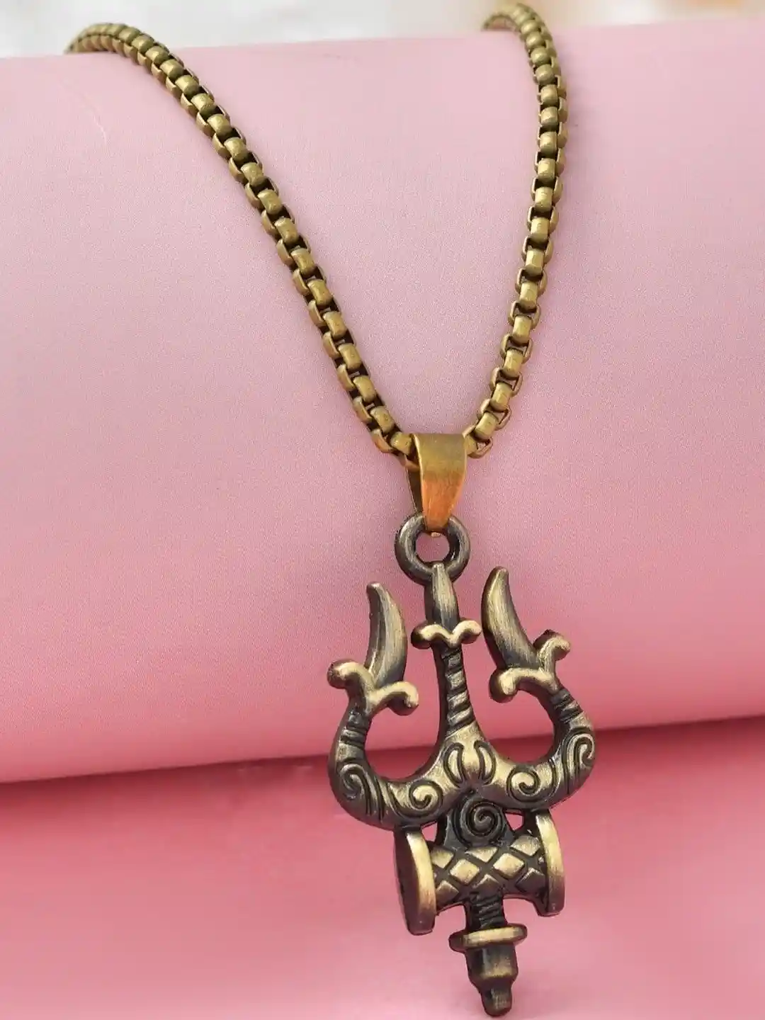 Buy PRINTS Unisex Silver Gold-Plated Mahakal Pendants with