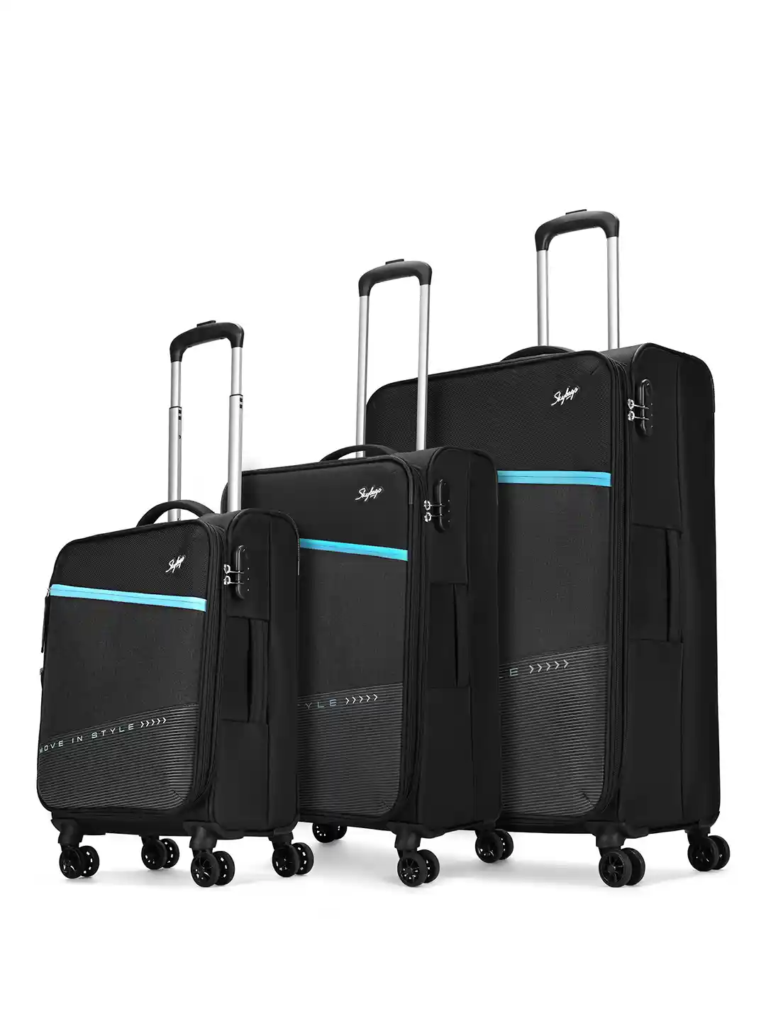 Buy Skybags Genesis Set Of Soft Luggage Trolley Bags 210 L