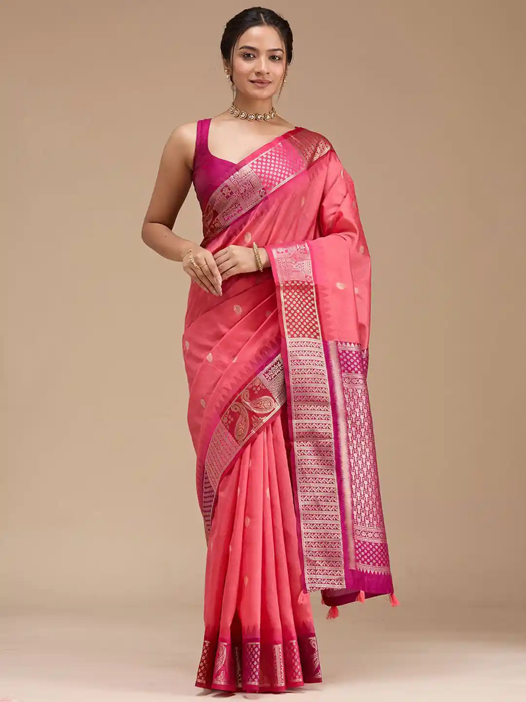 kosariii✴︎ Buy Mustard Zariwork Banarasi Silk Saree - Koskii