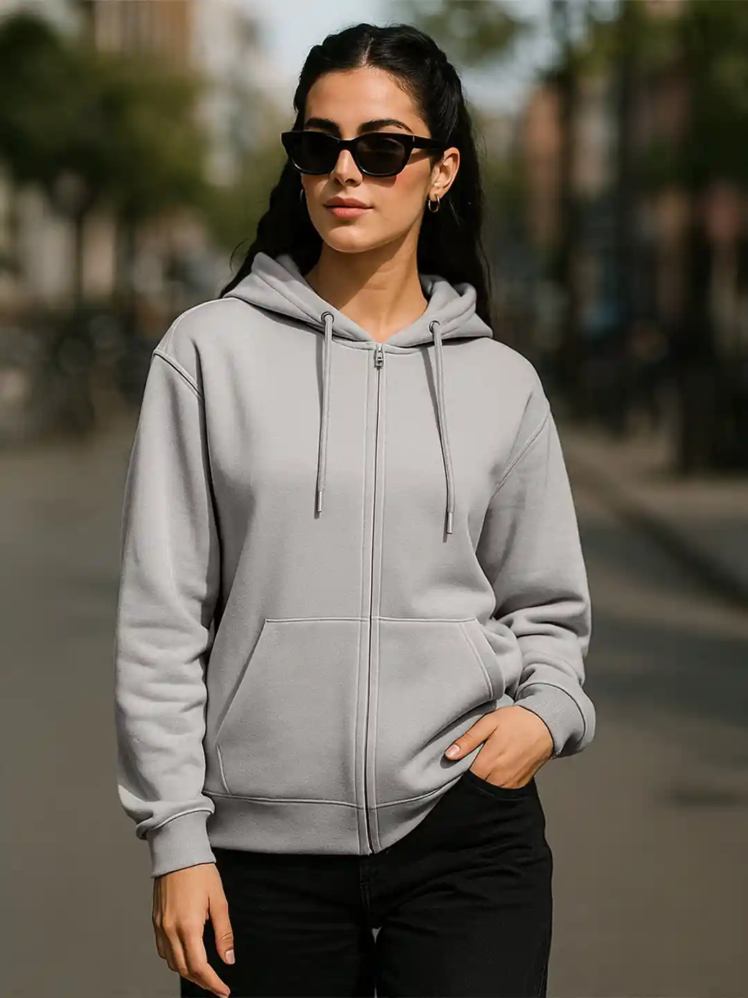 Parka Ladies Grey Hooded Jacket French Connection Hooded Longline