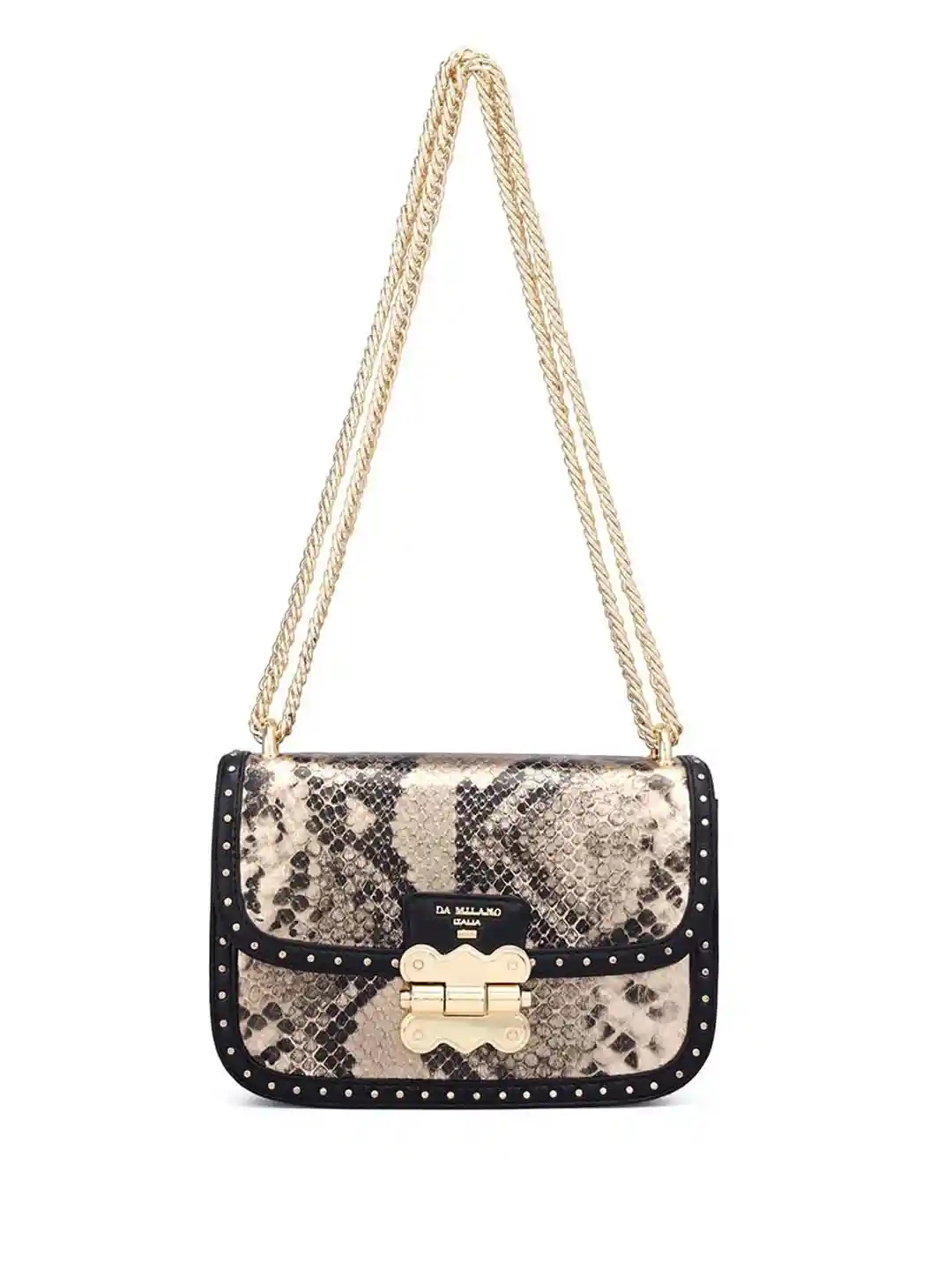 Buy Da Milano Women Animal Textured Crossbody Leather Sling Bag